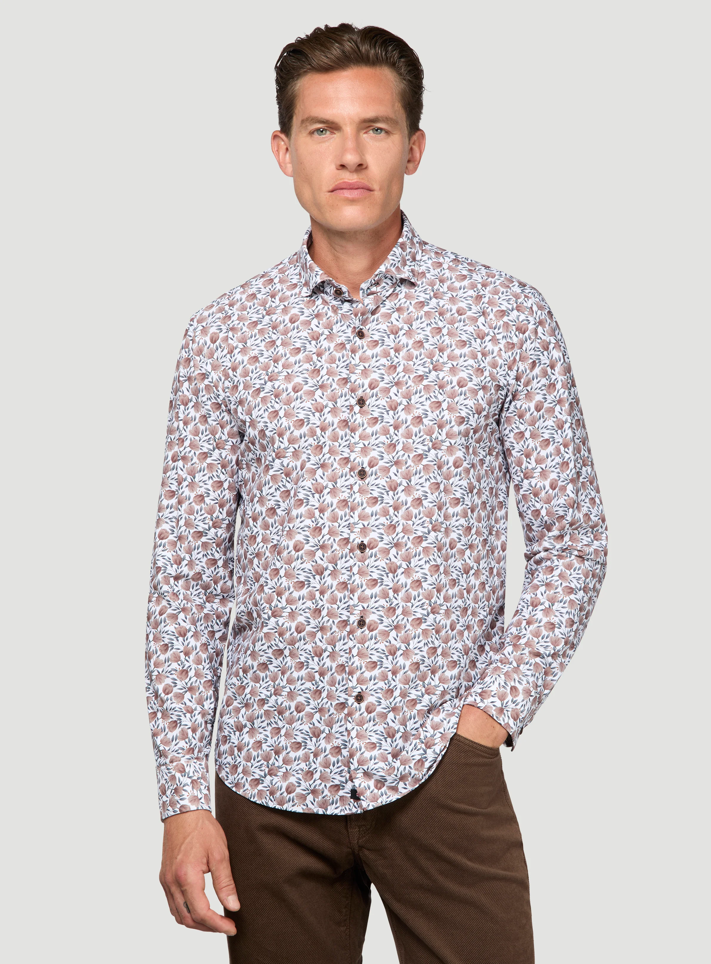 Chemise à motif de fleurs
