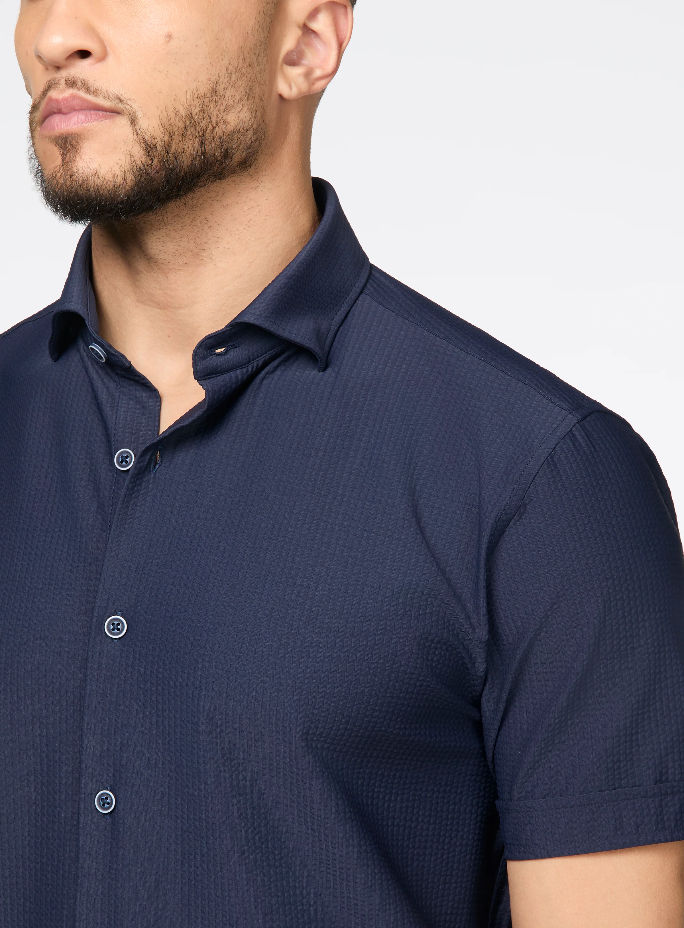 Chemise extensible à texture gaufrée - Image 5
