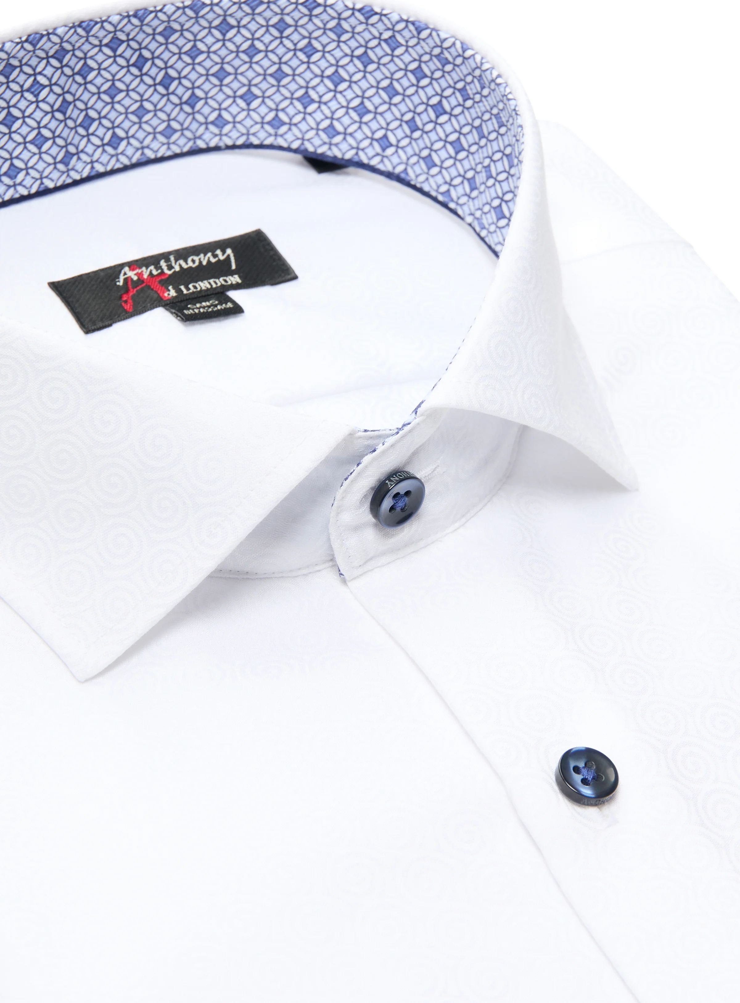 Chemise sans repassage à motif de tourbillons - Image 2