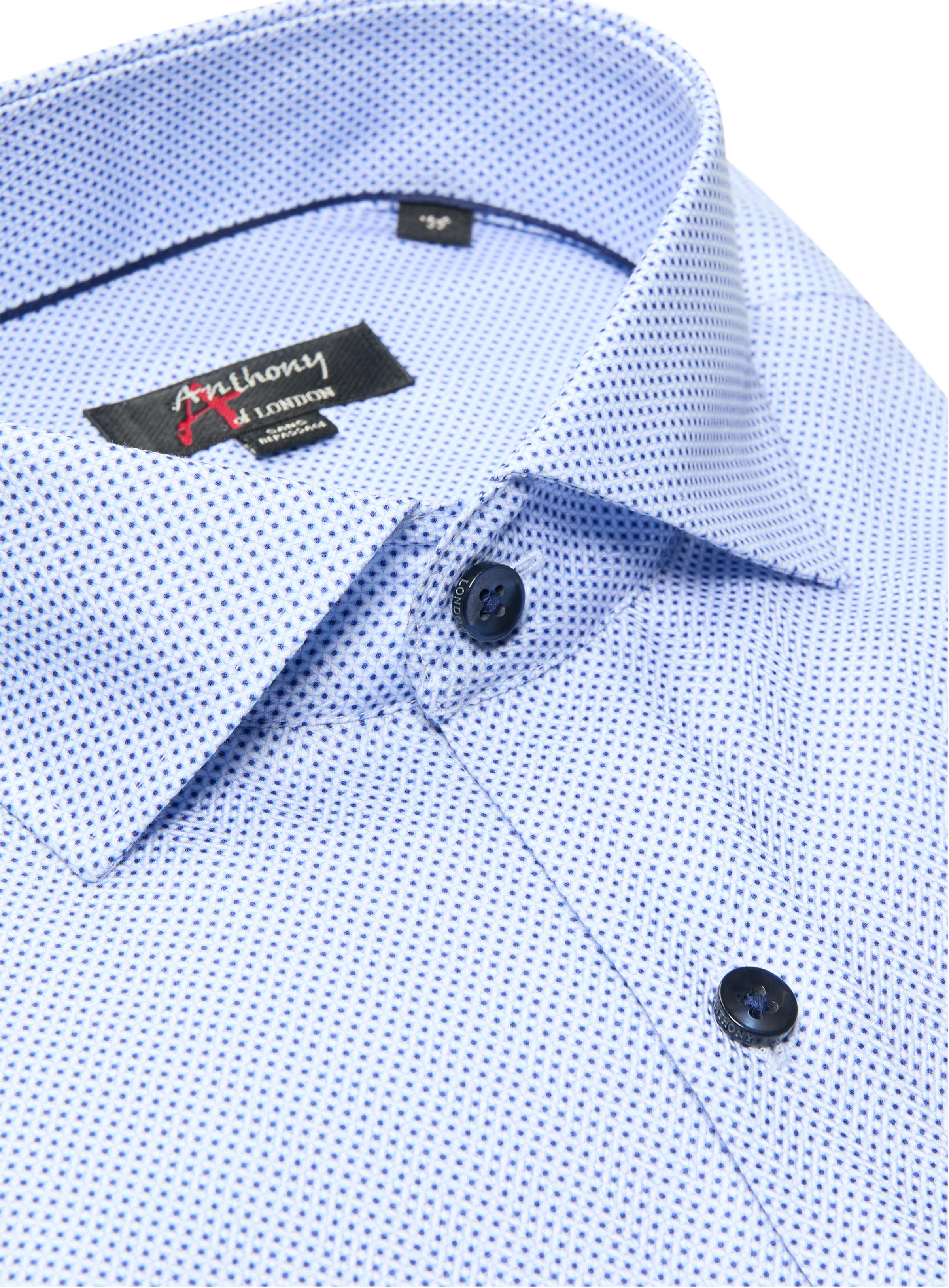 Chemise sans repassage à motif de diamants - Image 2