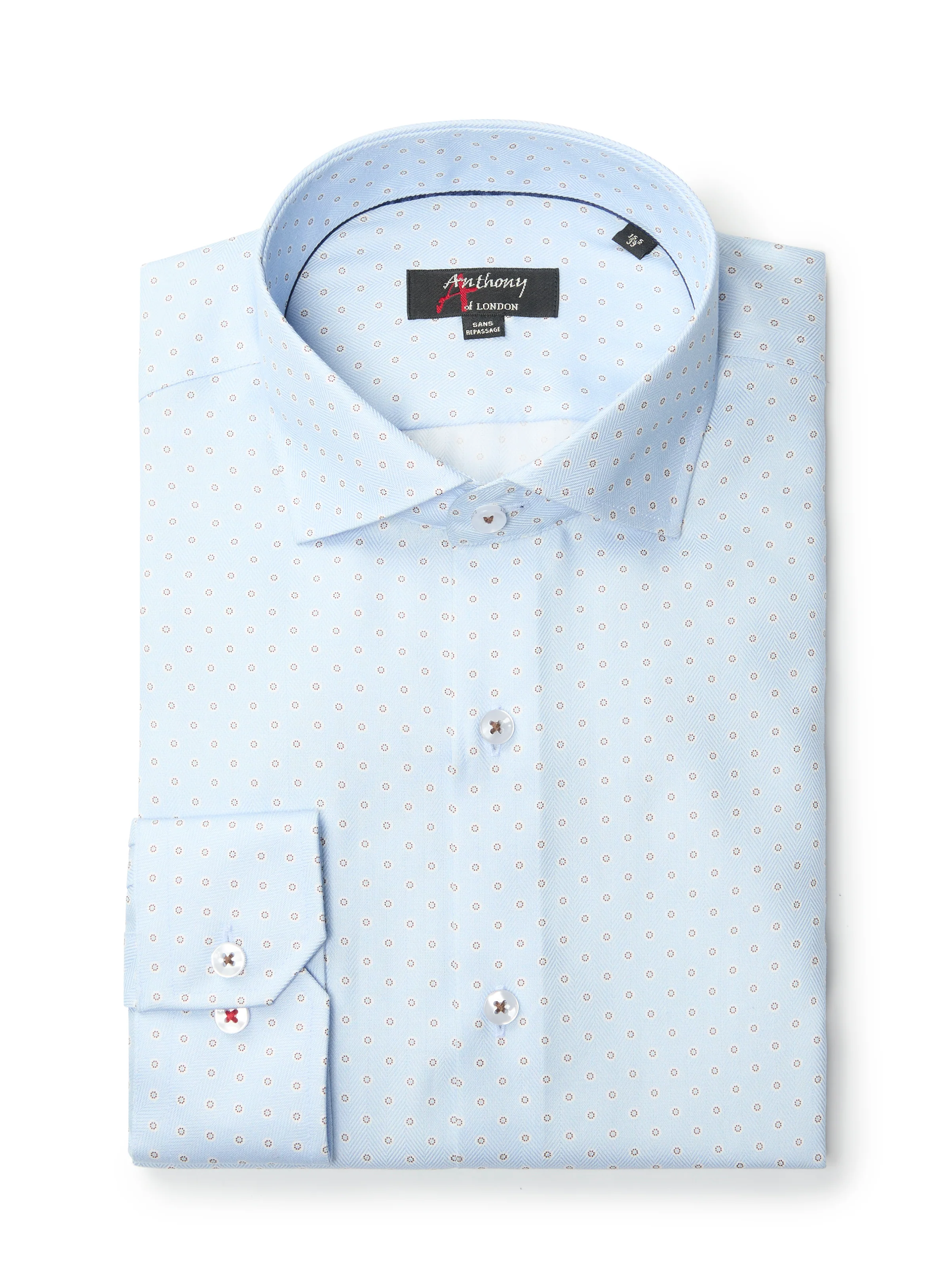 Chemise sans repassage à motif floral