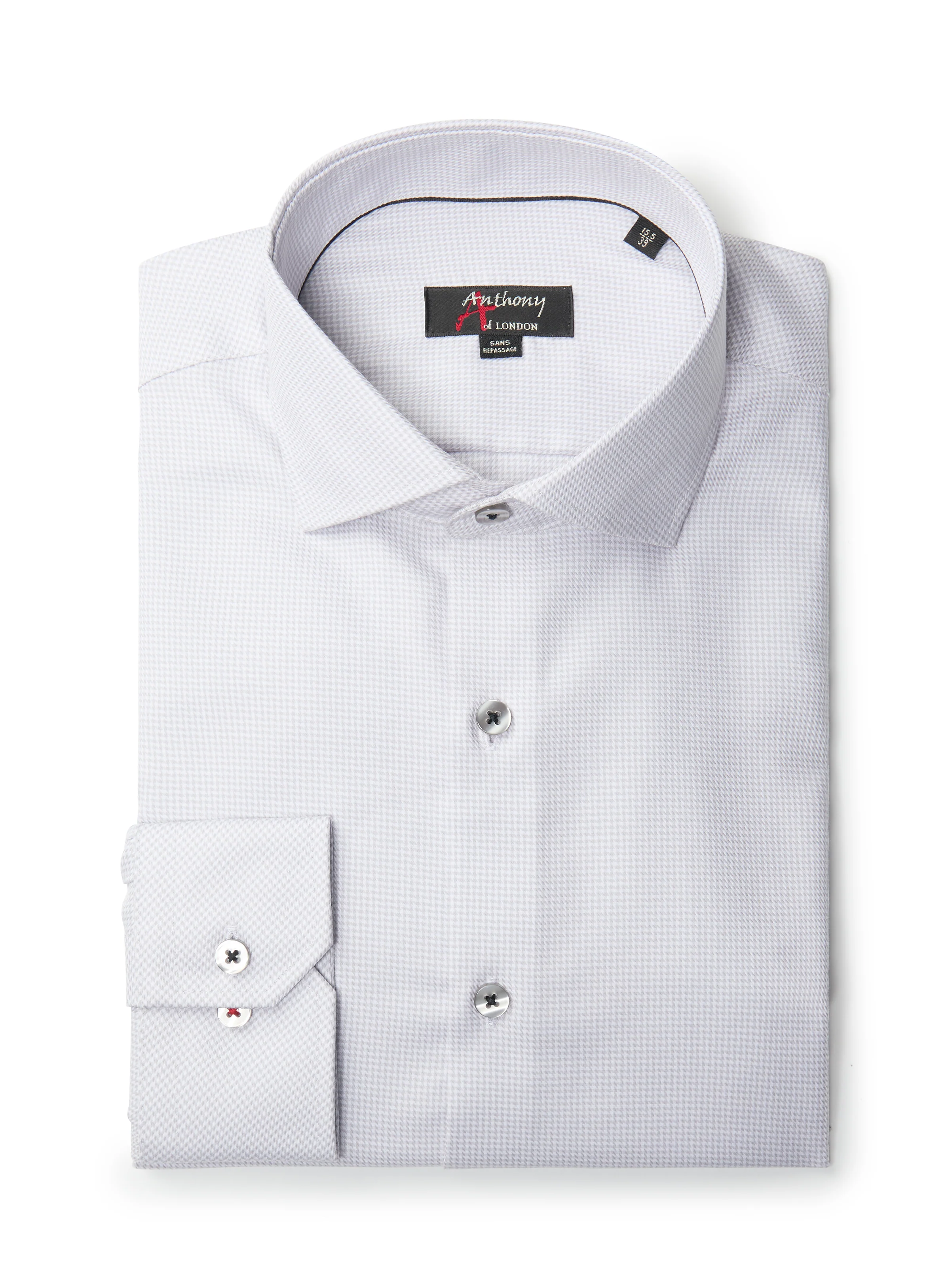 Chemise sans repassage à motif pied-de-poule - Image 3