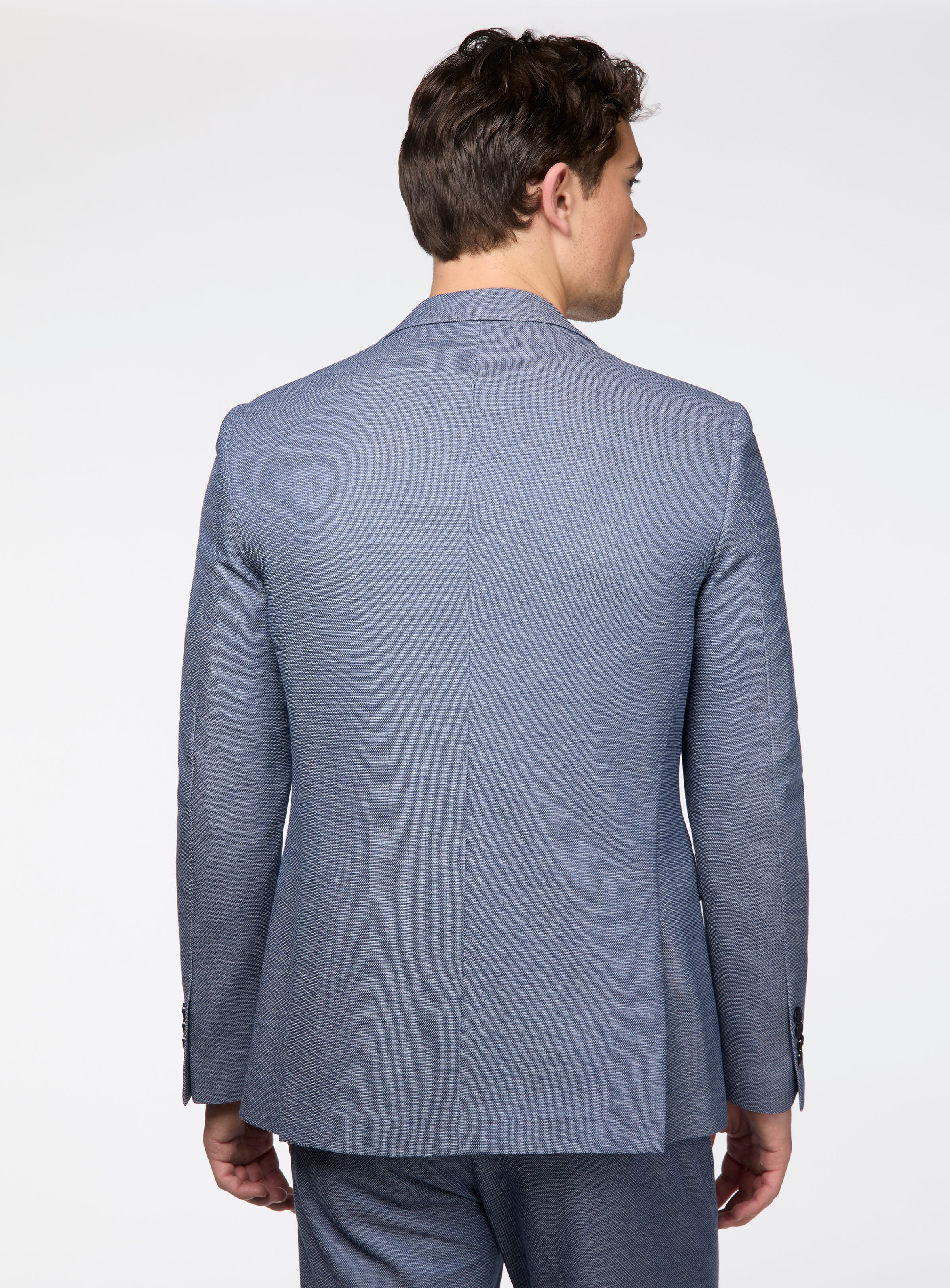 Complet bleu en tricot extensible - Image 4