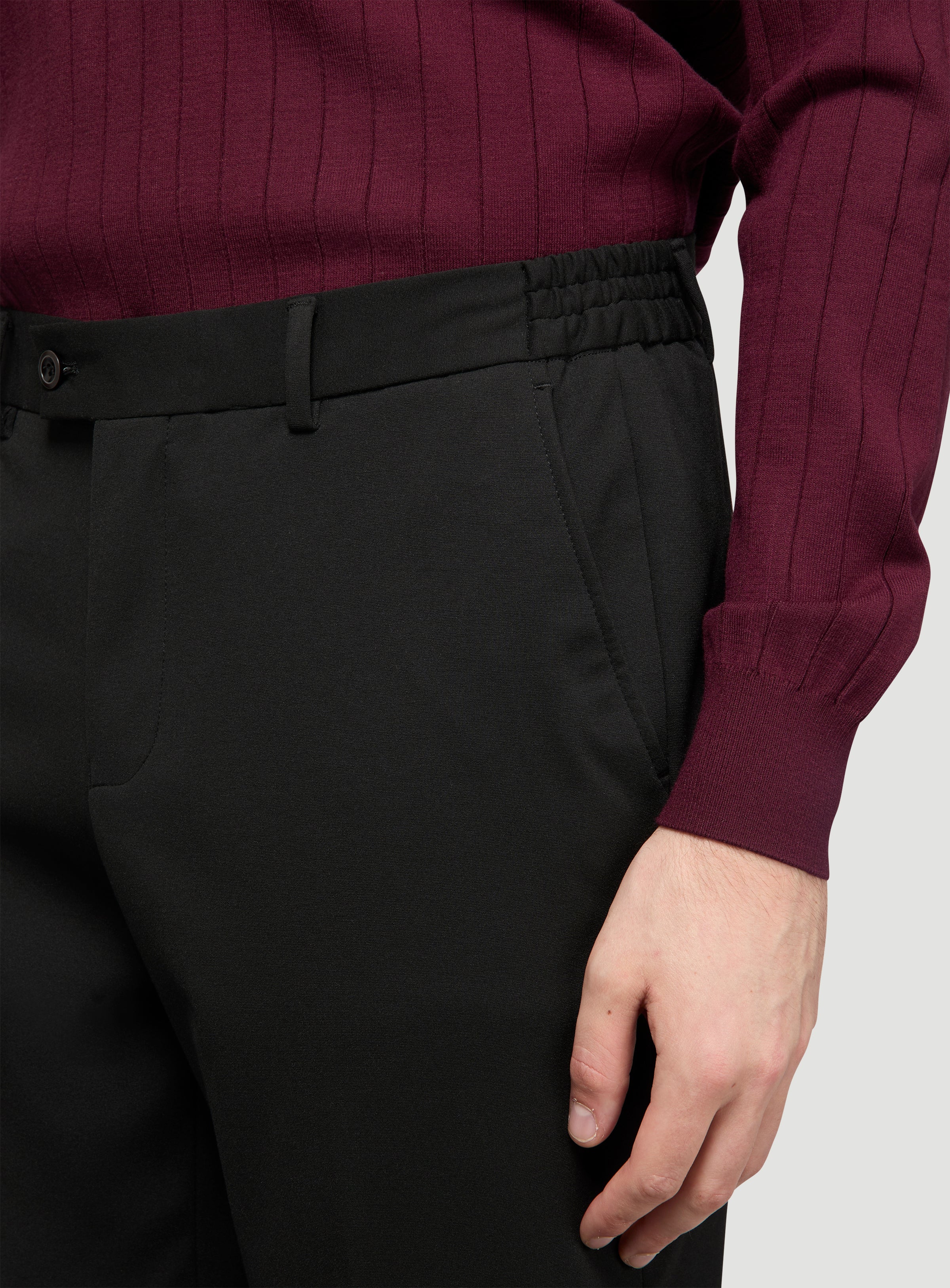 Complet noir en tricot extensible - Image 3