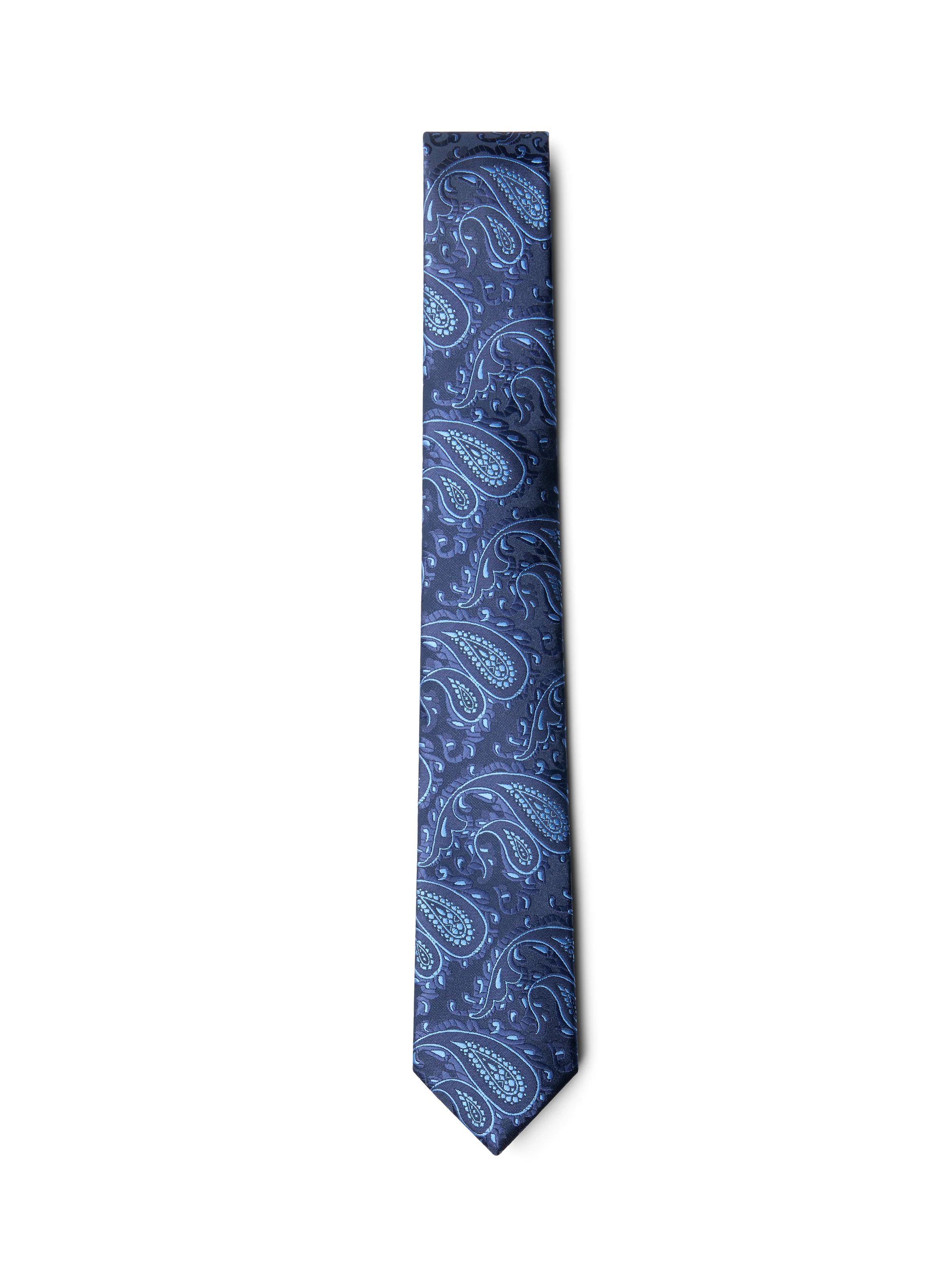 Cravate bleue royale paisley