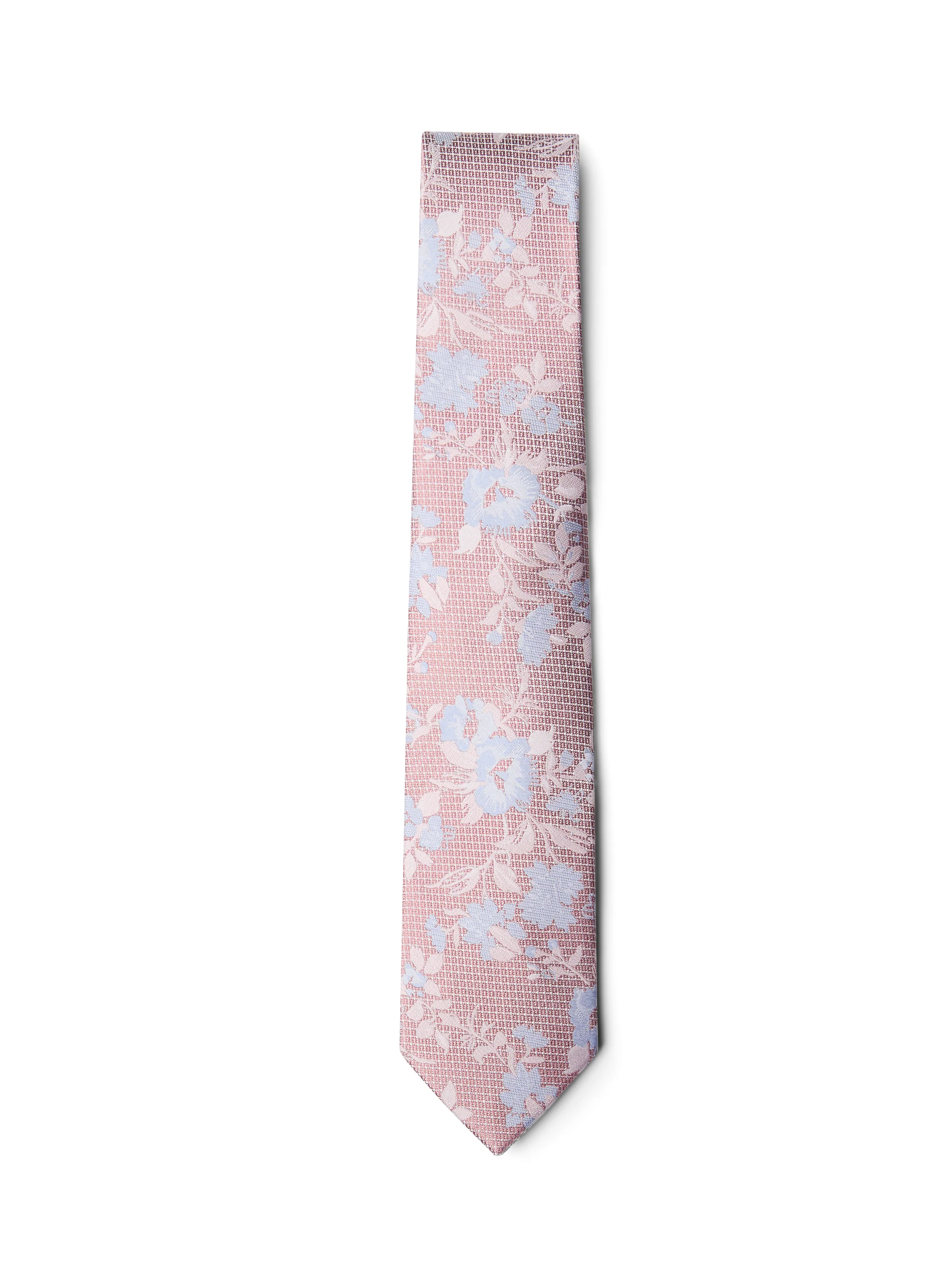 Cravate rose floral