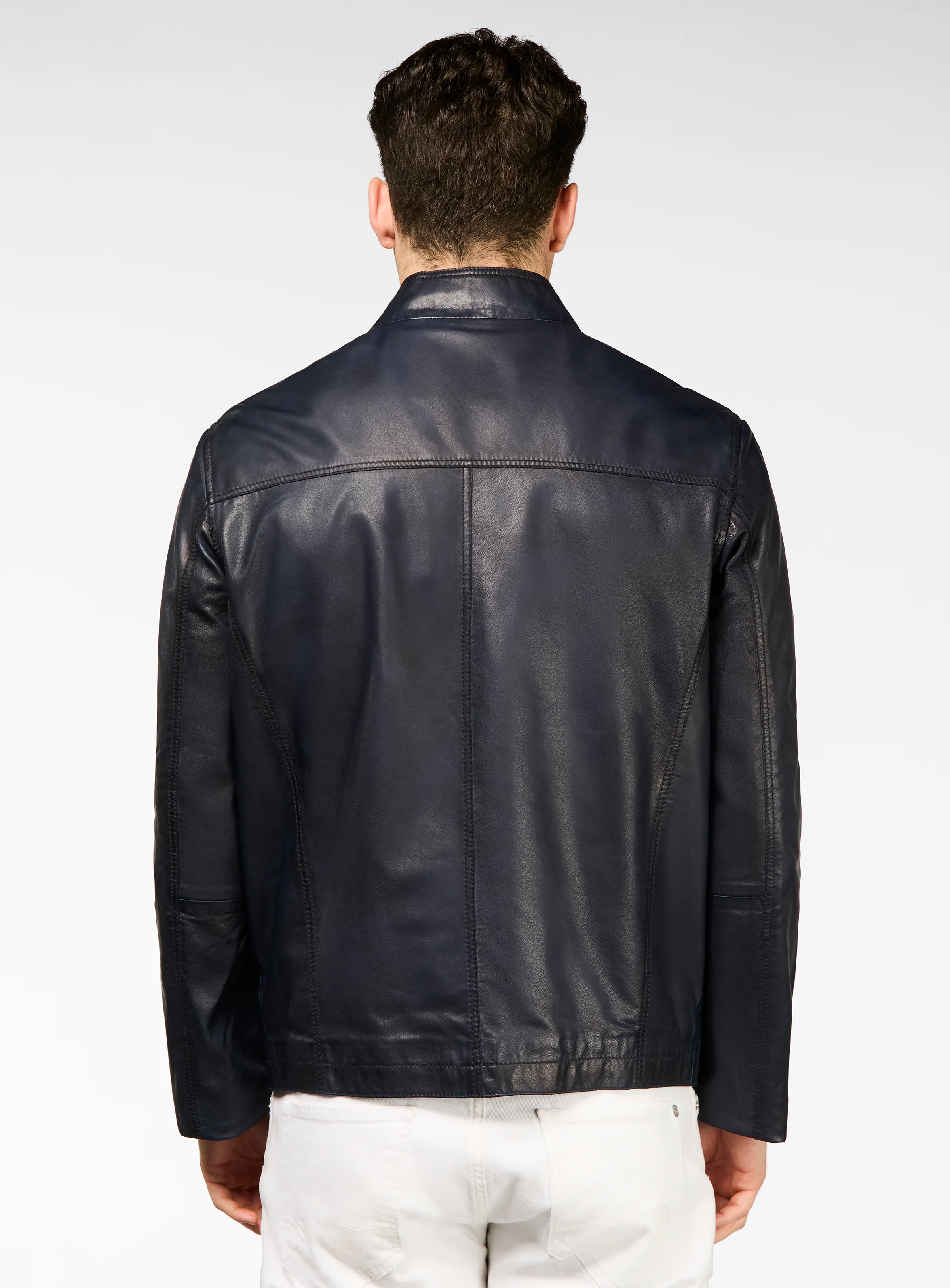 Manteau bomber en cuir - Image 3