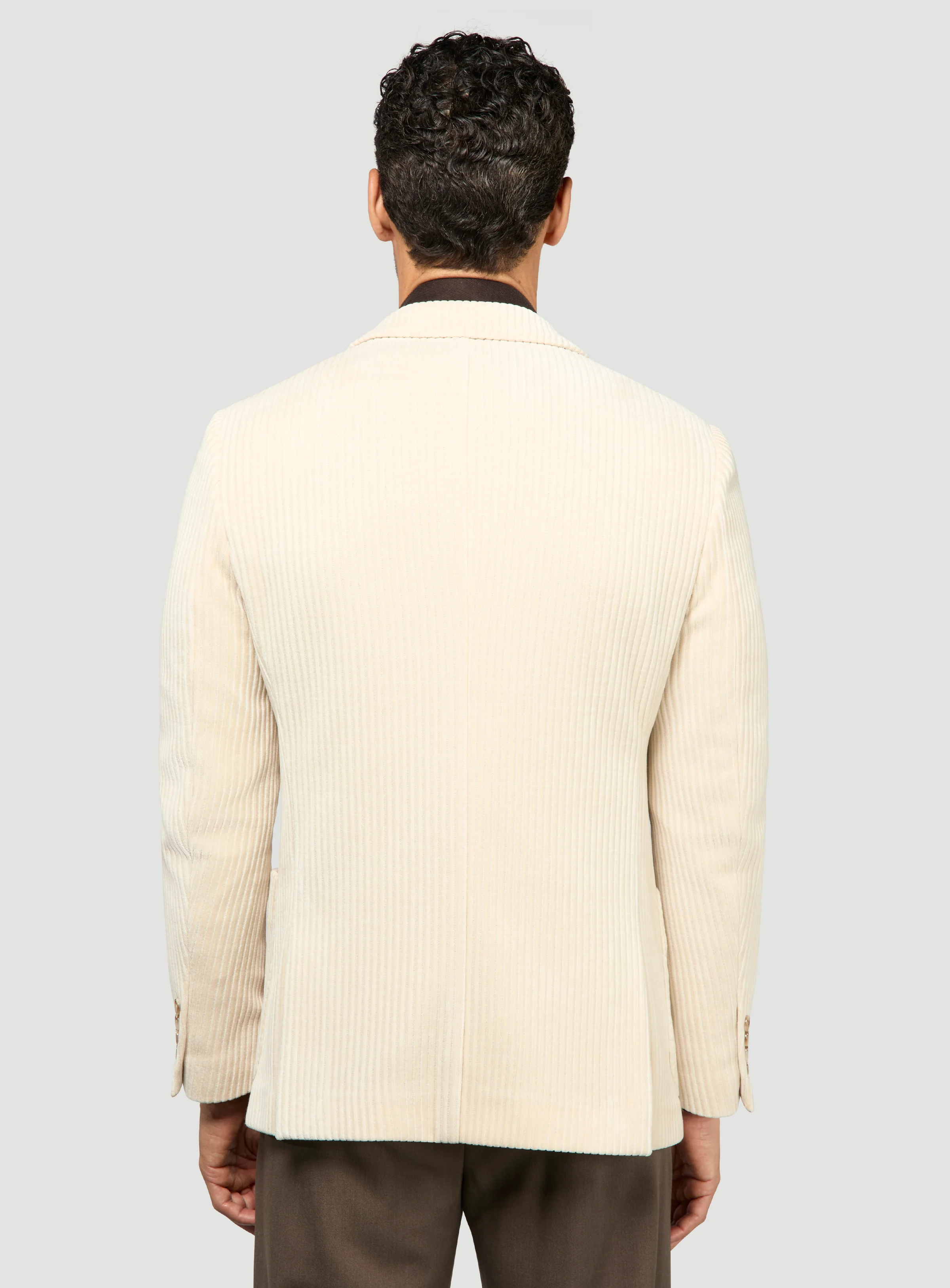 Veston beige en velours - Image 3