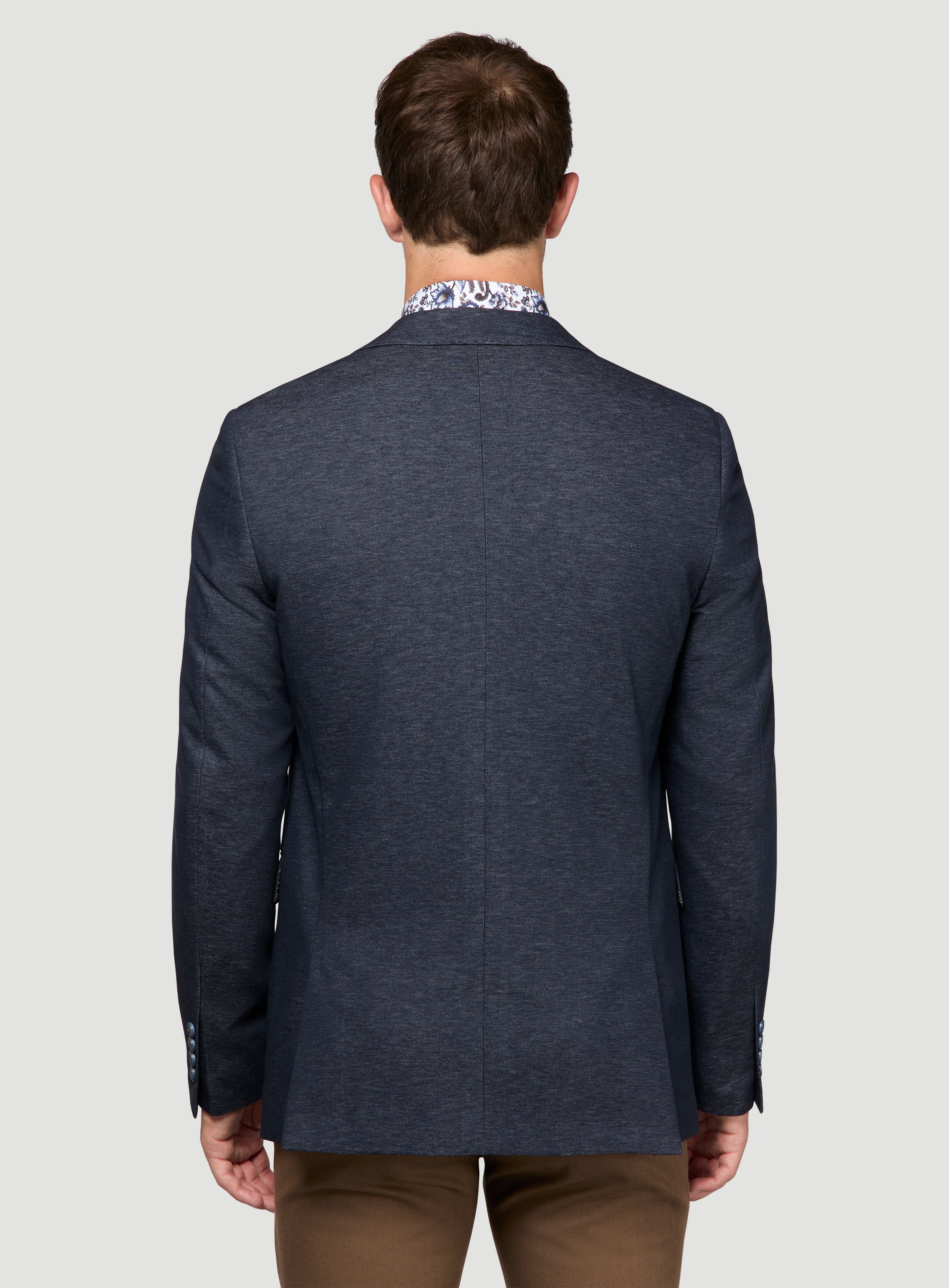 Veston bleu marine à motif discret - Image 3