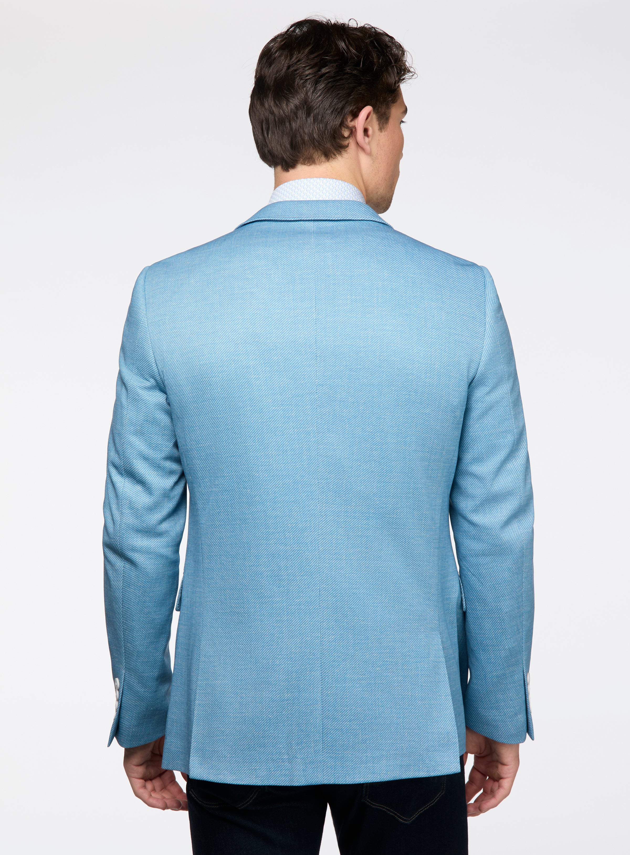 Veston en tricot turquoise - Image 3