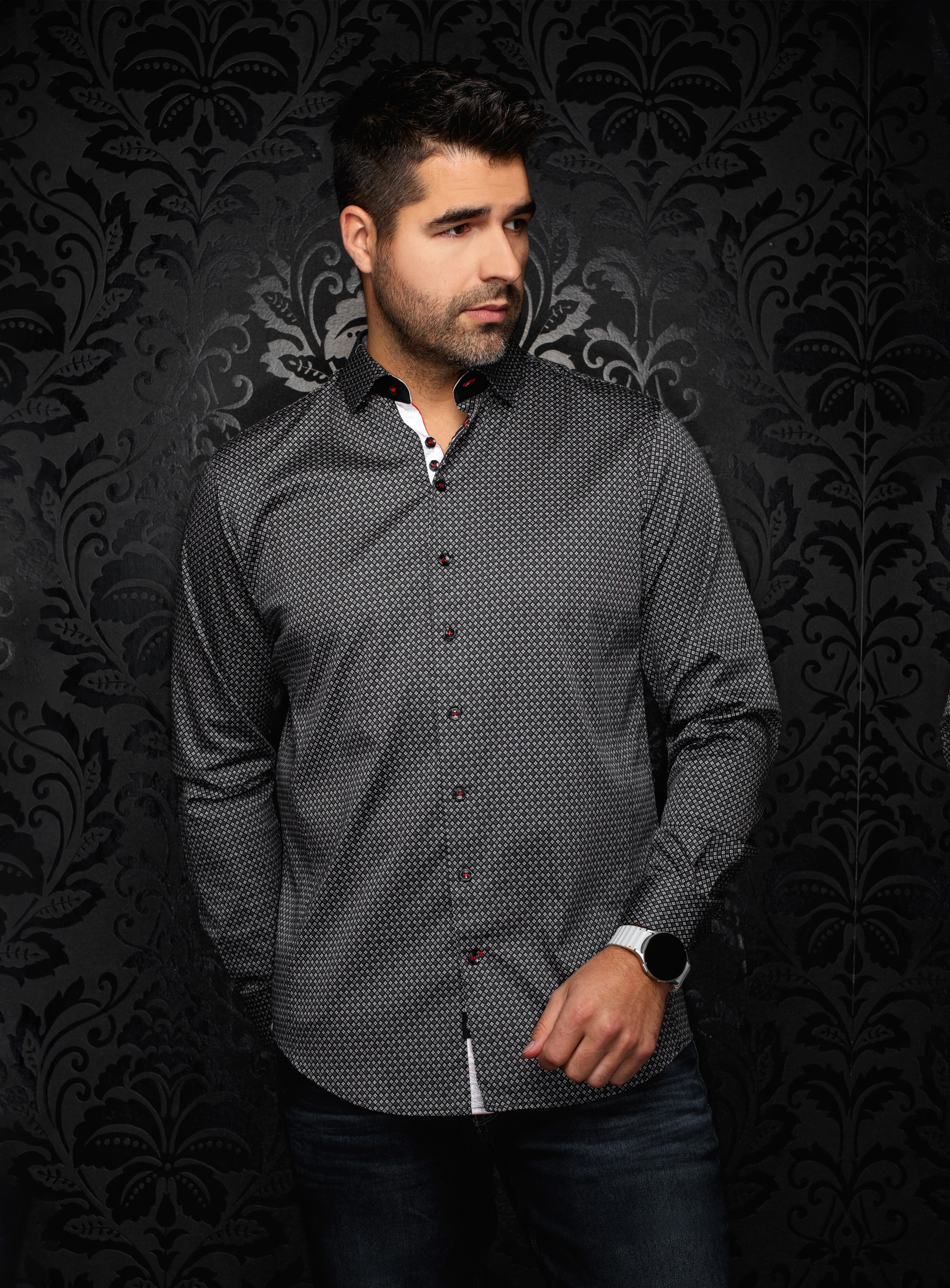 Chemise à motif de petites fleurs 'Sabah' - Image 3