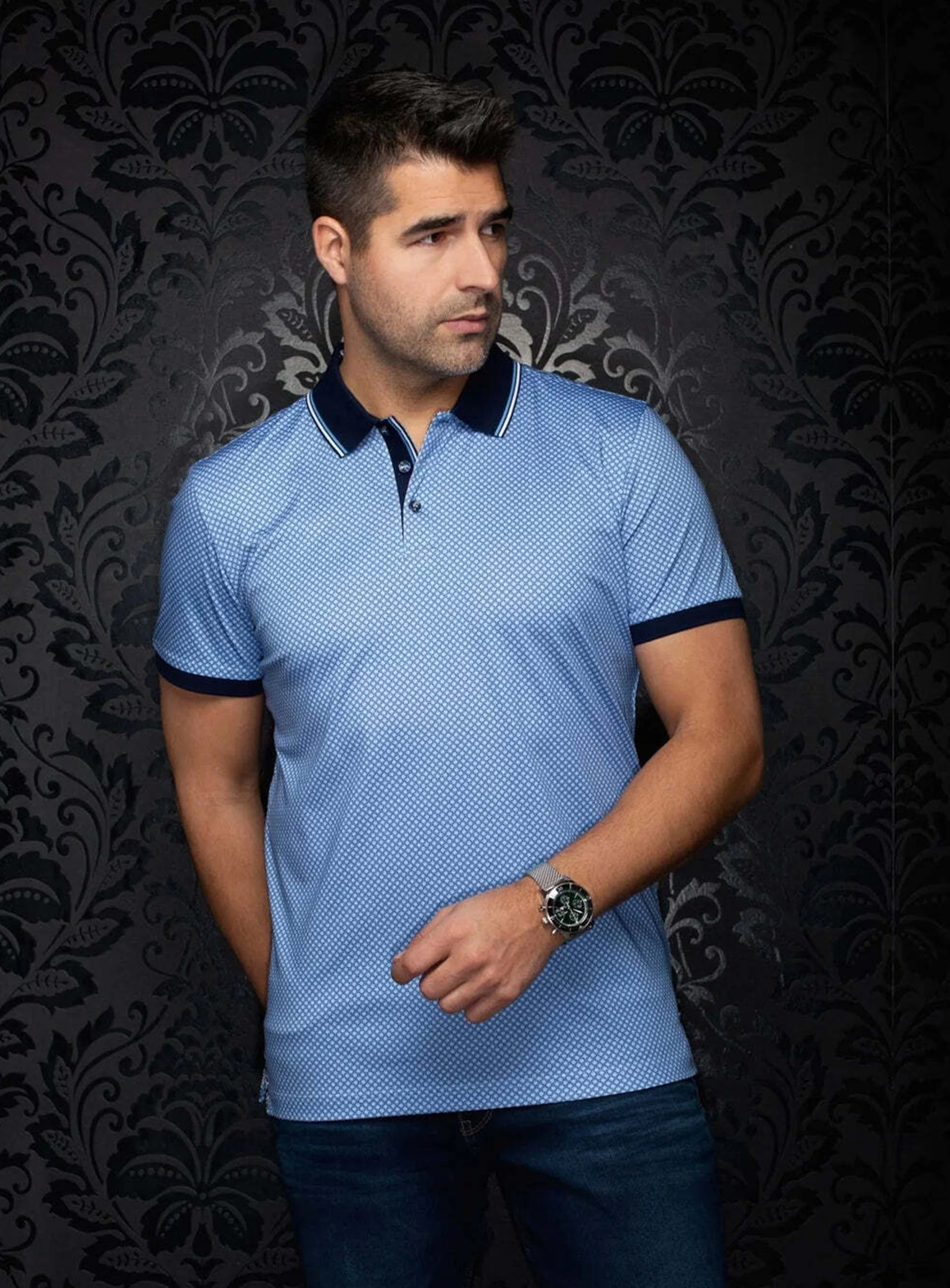 Polo à micro diamants 'Seacliff'