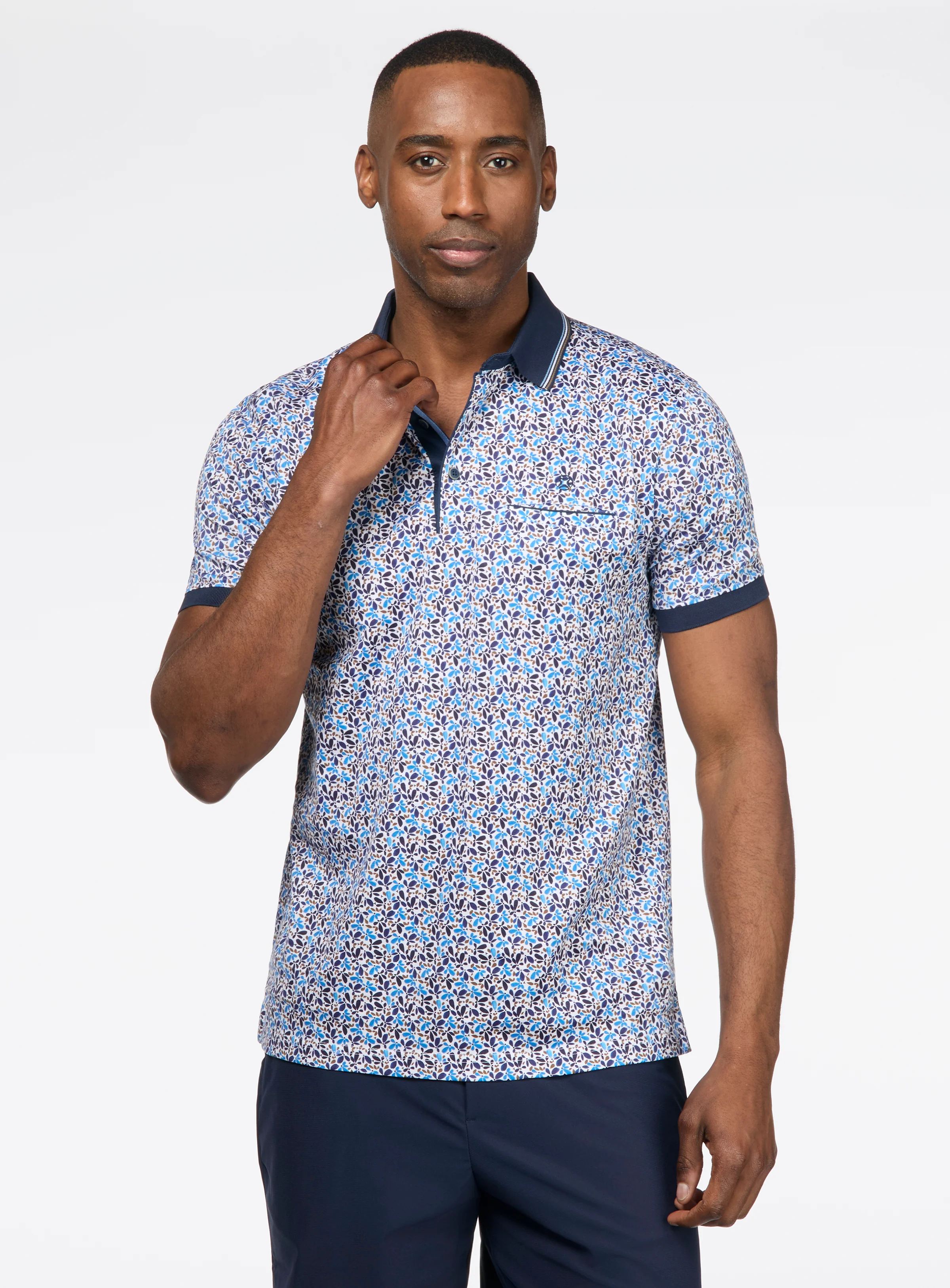Polo à motif floral
