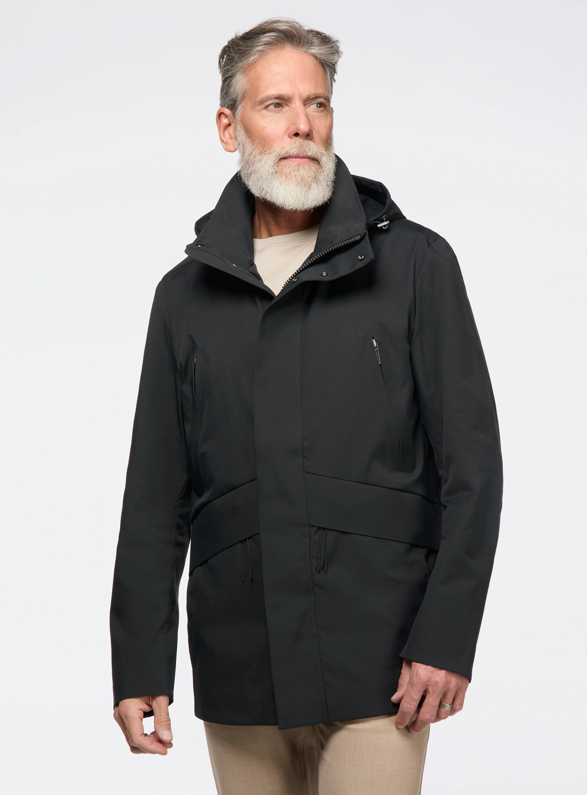 Manteau hydrofuge à col montant - Image 4