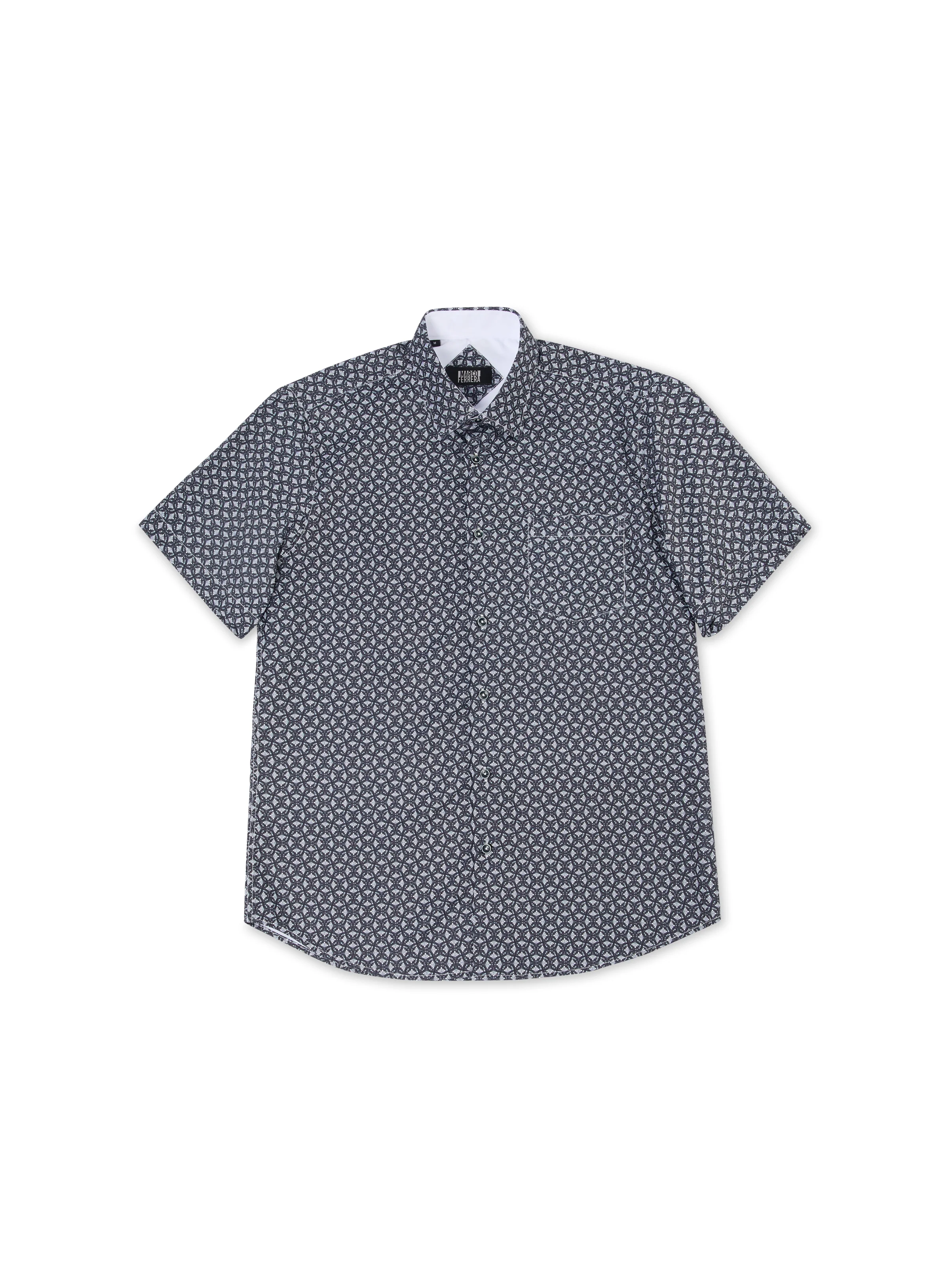 Chemise noire à motif mosaïque - Image 3