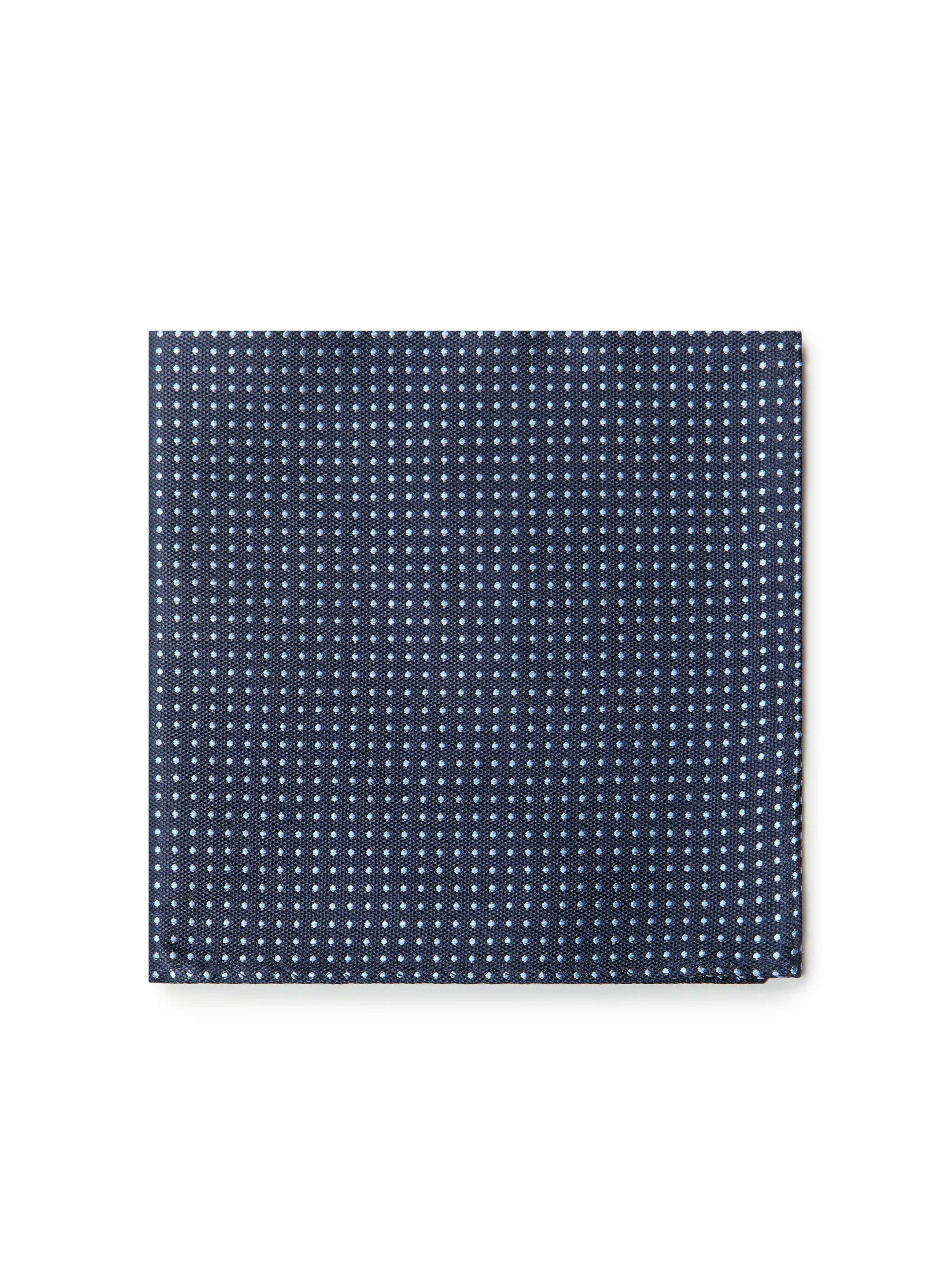 Mouchoir de poche bleu à pois