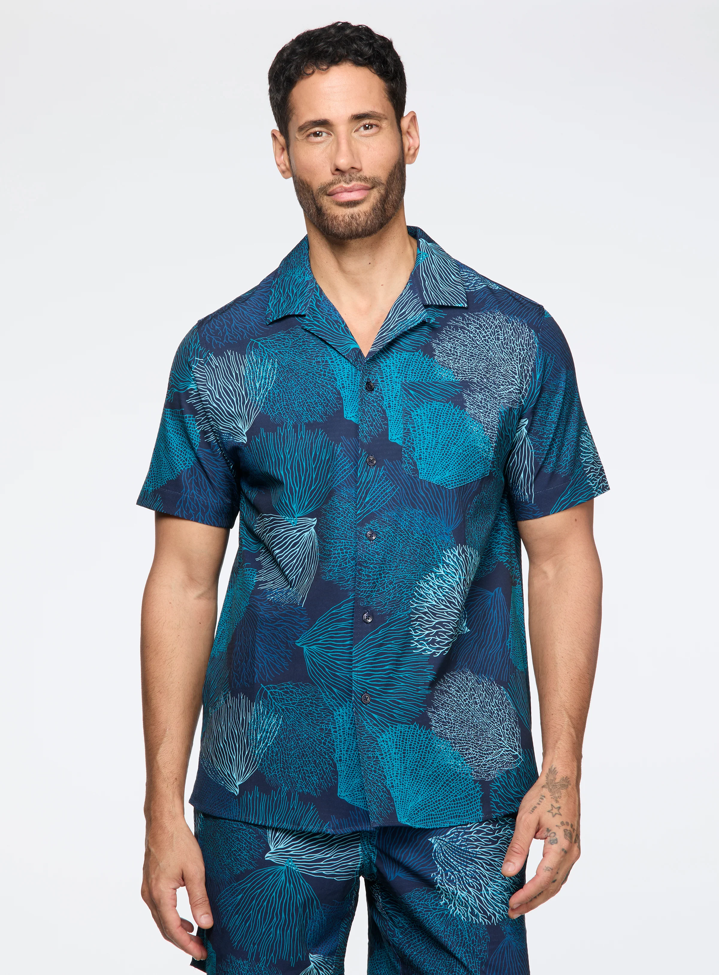 Chemise à imprimé corail - Image 3