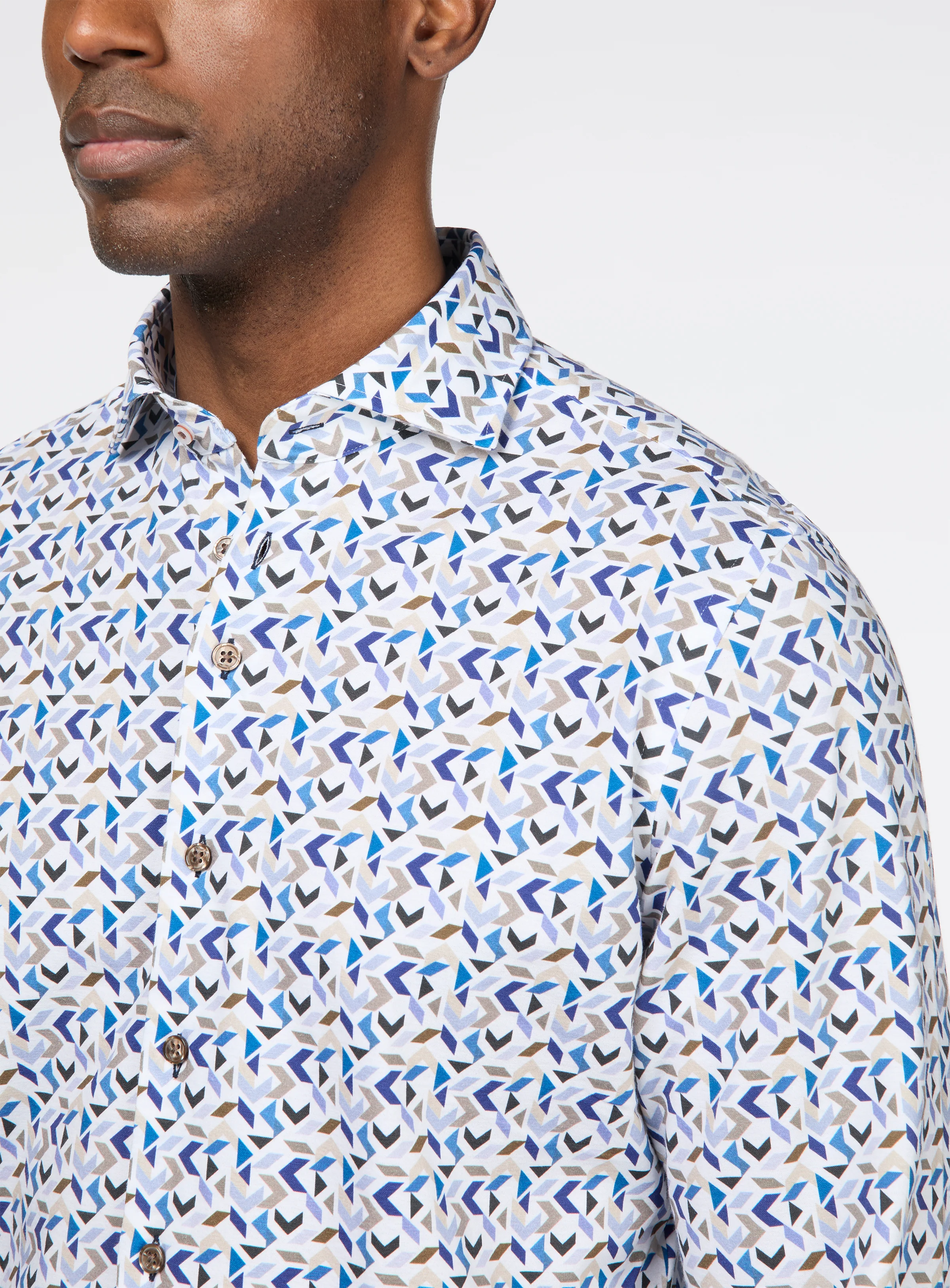 Chemise extensible à motif géométrique - Image 2