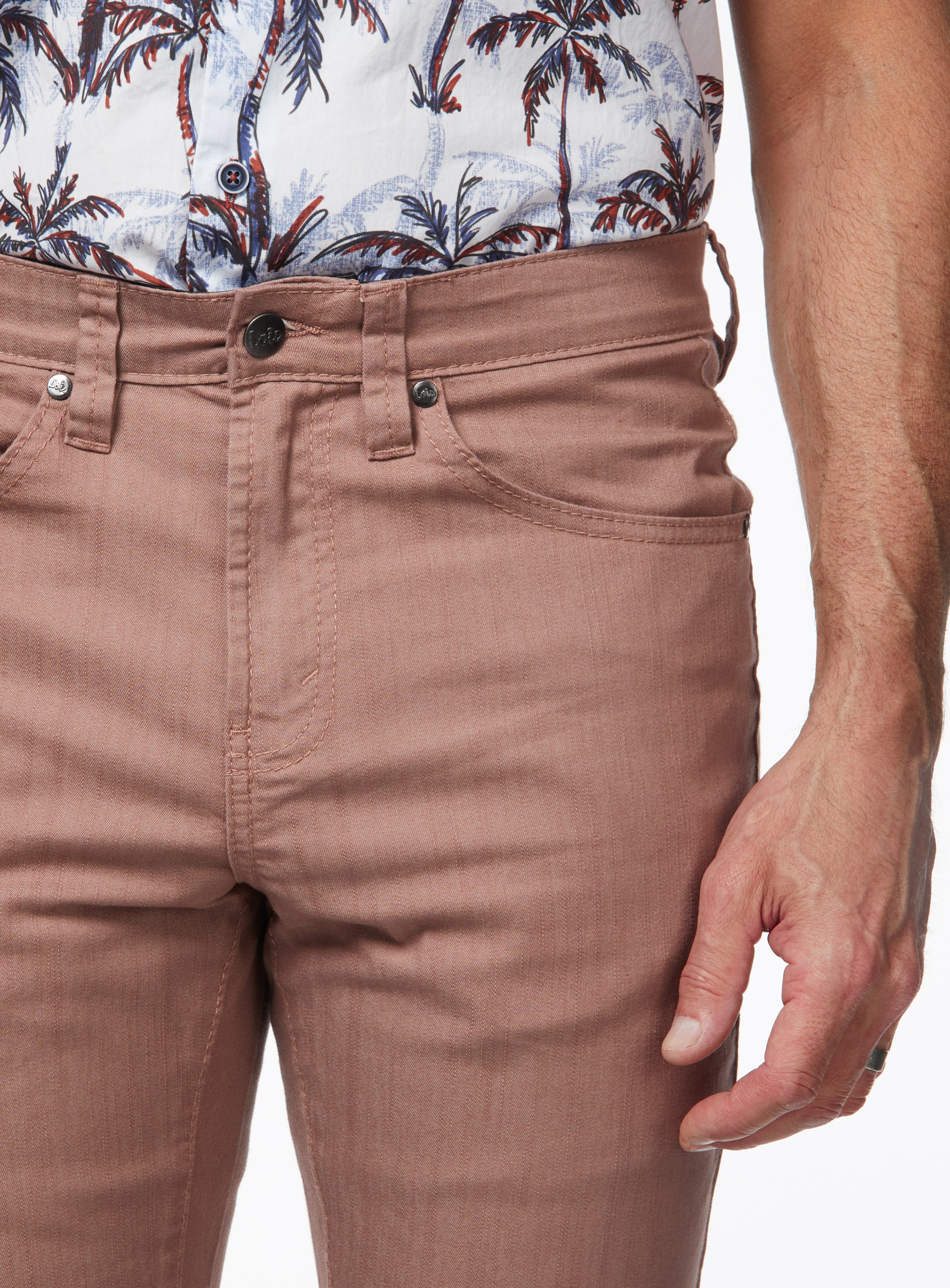 Chino extensible à effet hachuré 'Brad Slim' - Image 2