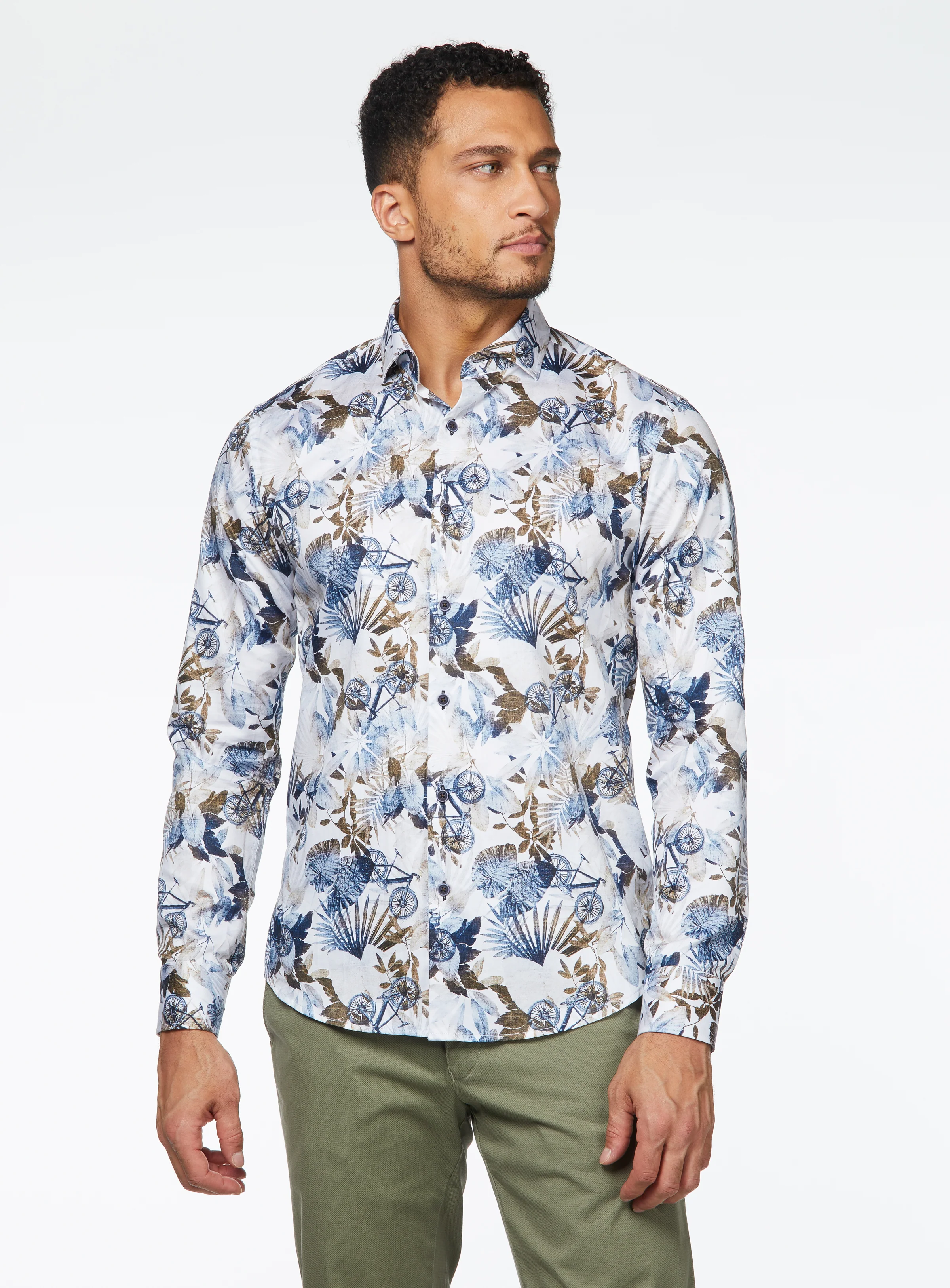 Chemise satinée à imprimé de vélos - Image 3