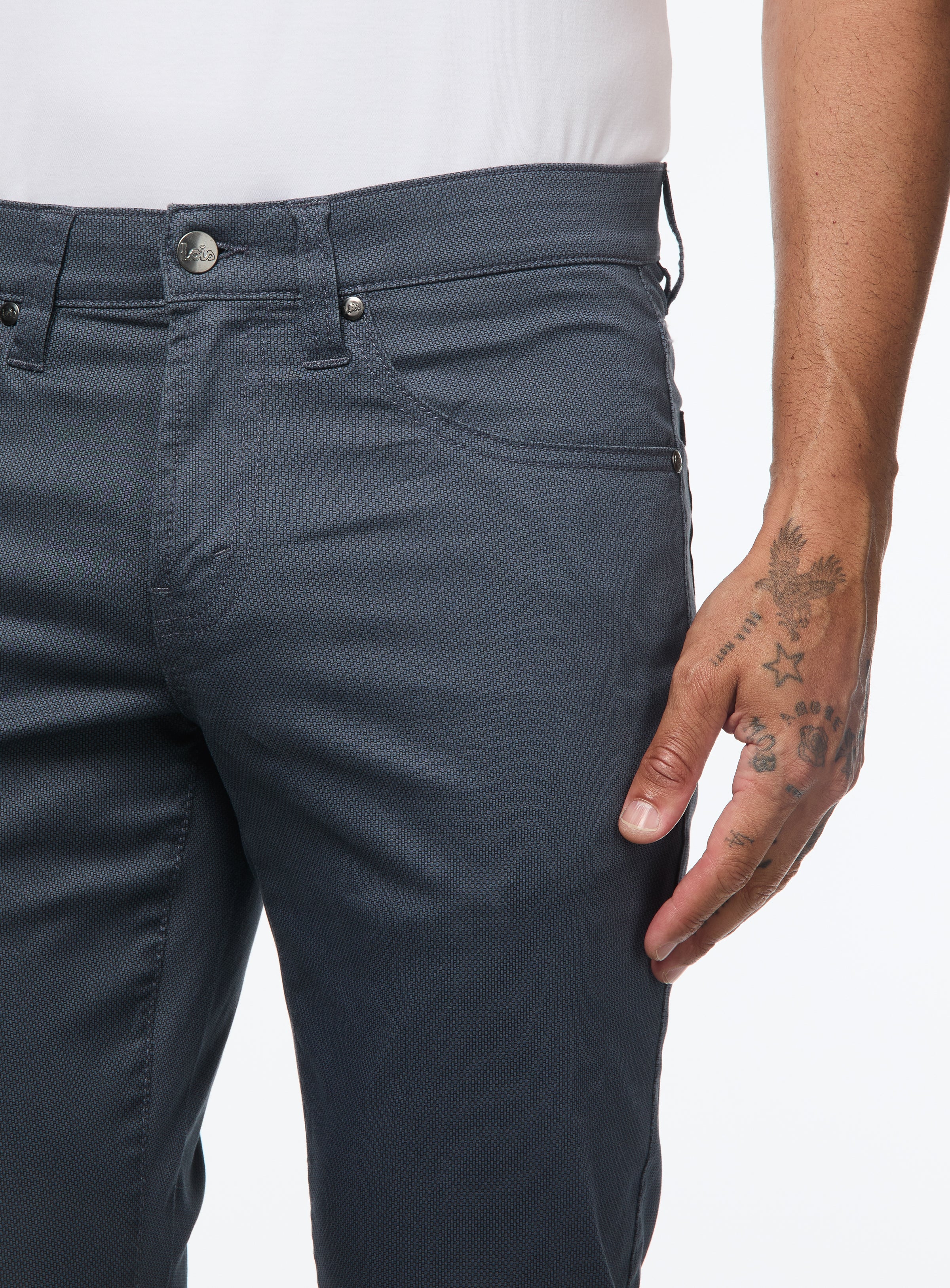 Chino à micro texturé 'Peter Slim' - Image 5