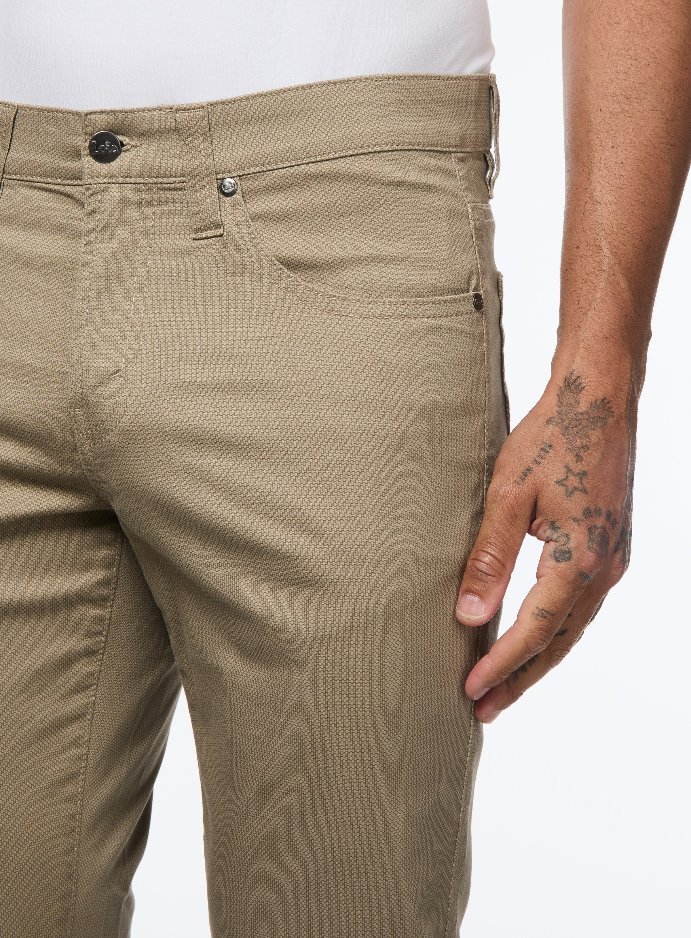 Chino à micro texturé 'Peter Slim' - Image 8