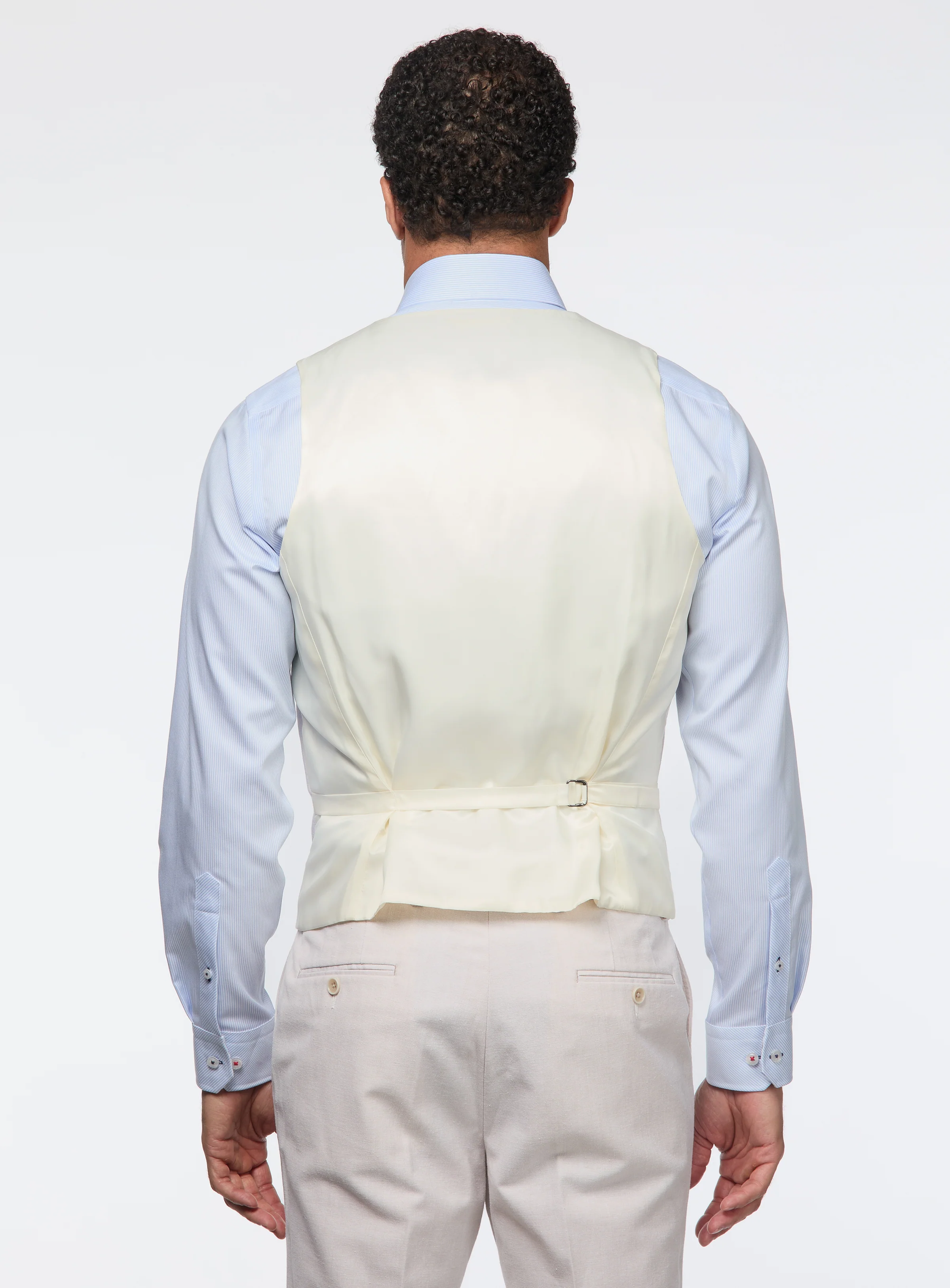 Veste beige à effet lin - Image 3