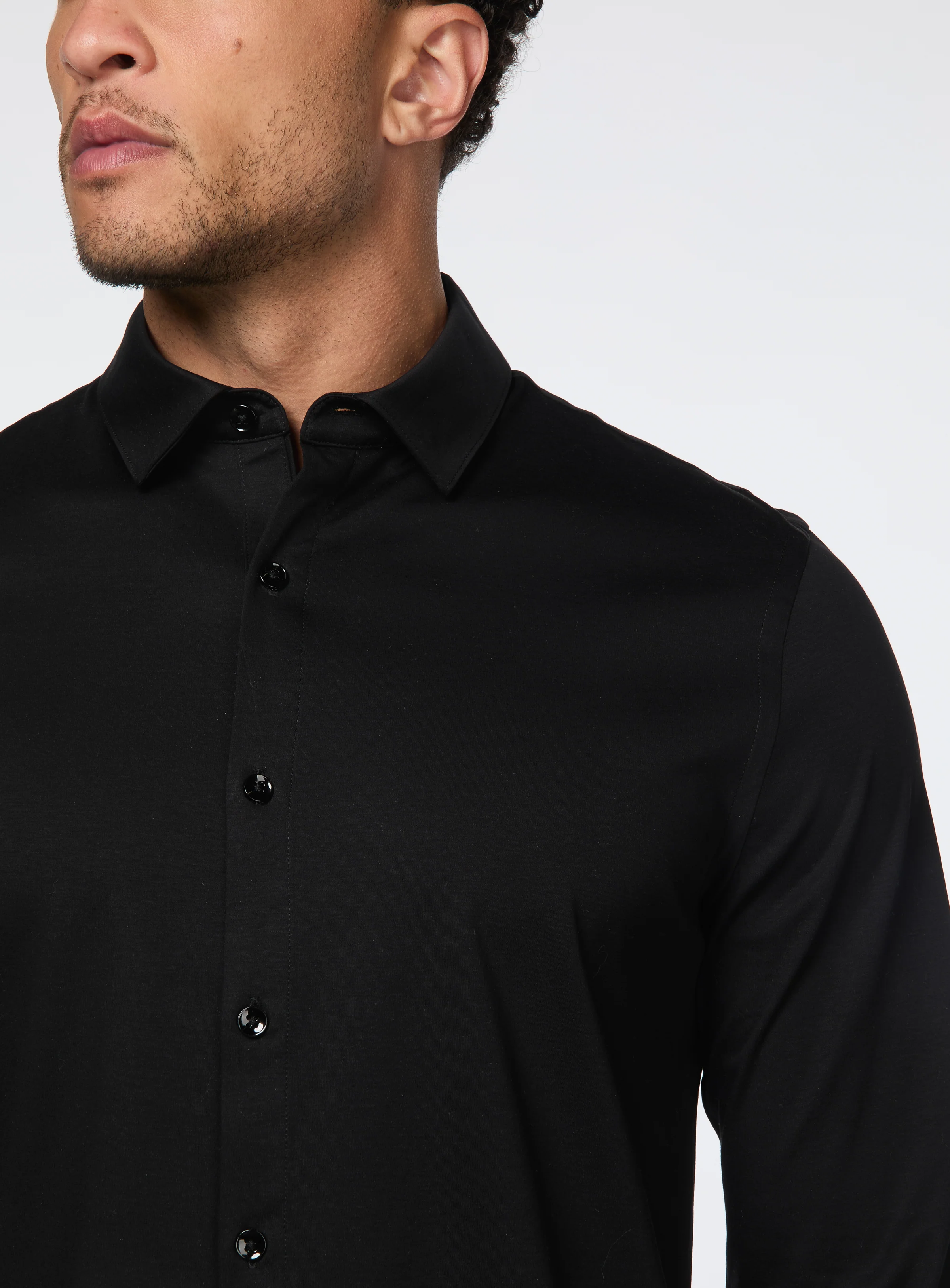Chemise unie en jersey - Image 4