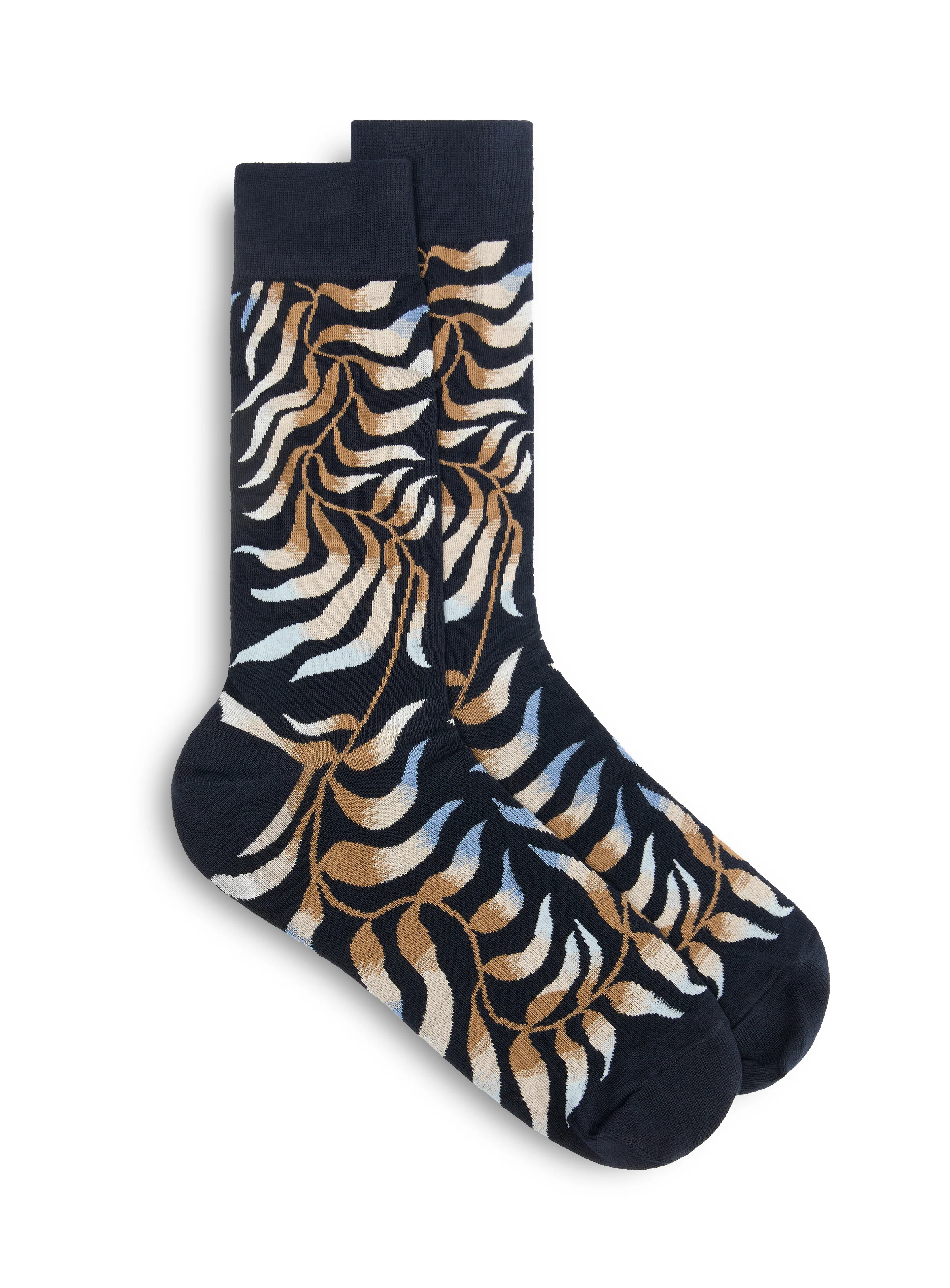 Chaussettes à motif de feuilles
