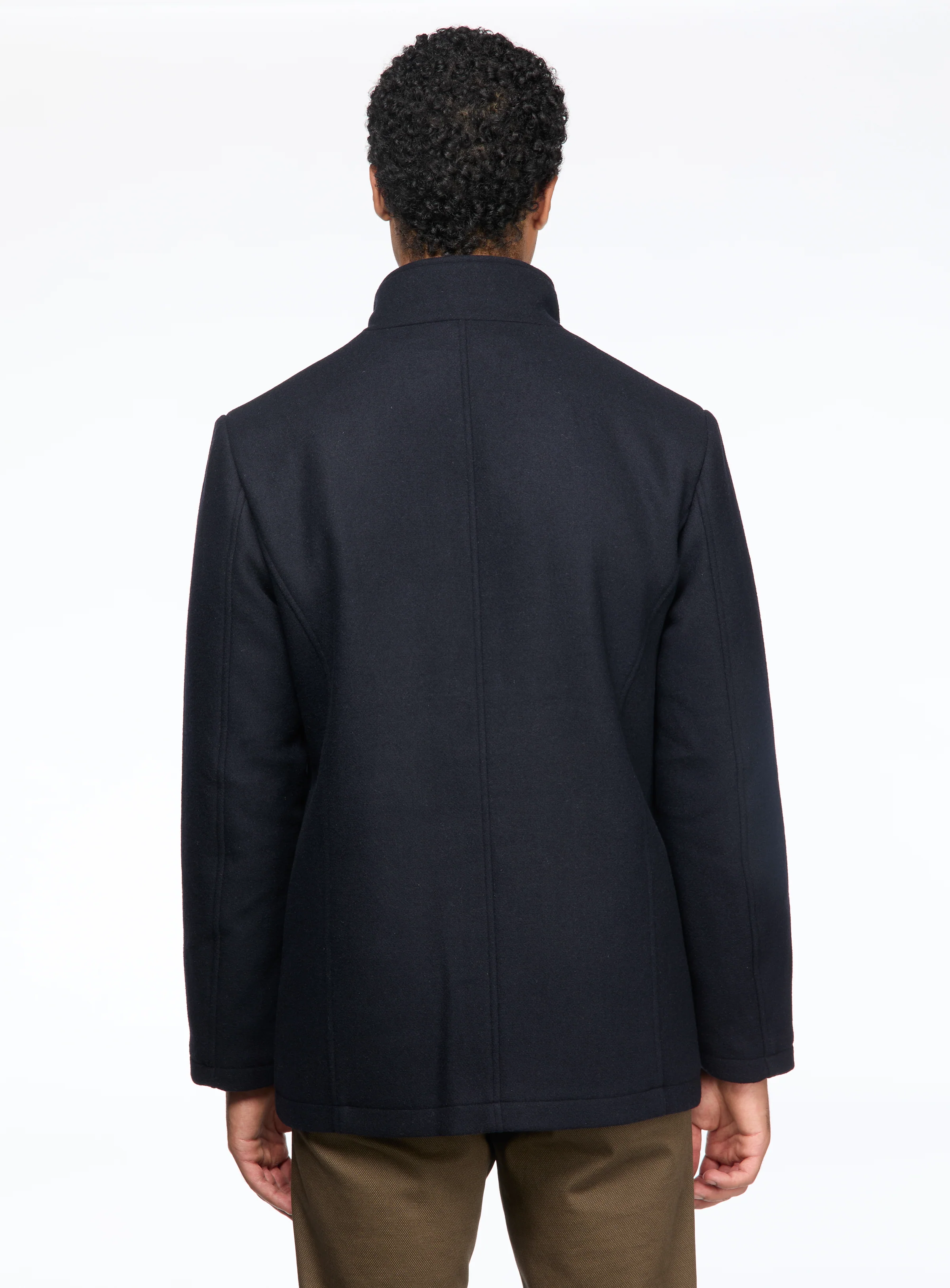 Manteau uni en laine - Image 3