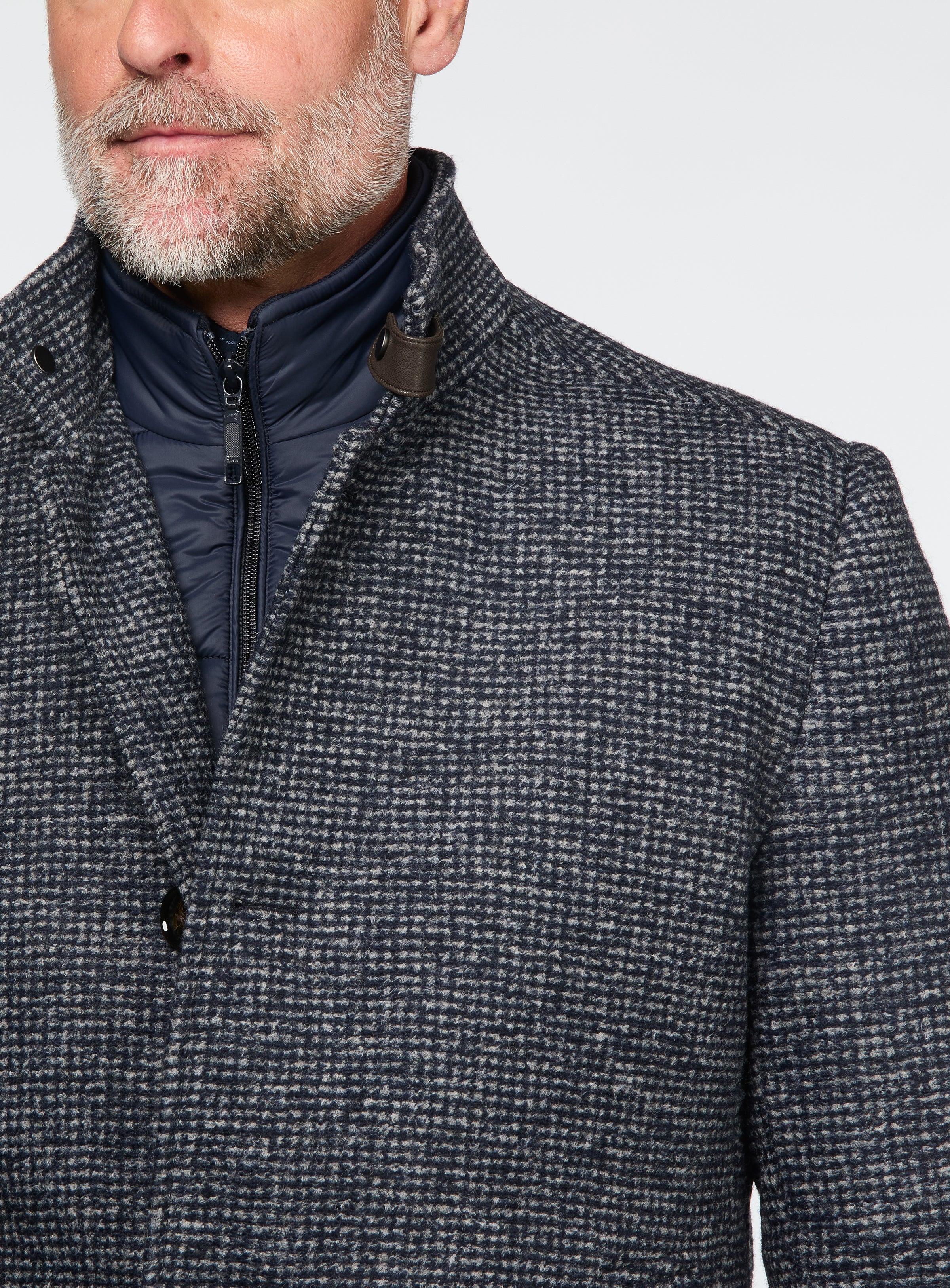 Pardessus en tricot marine - Image 2