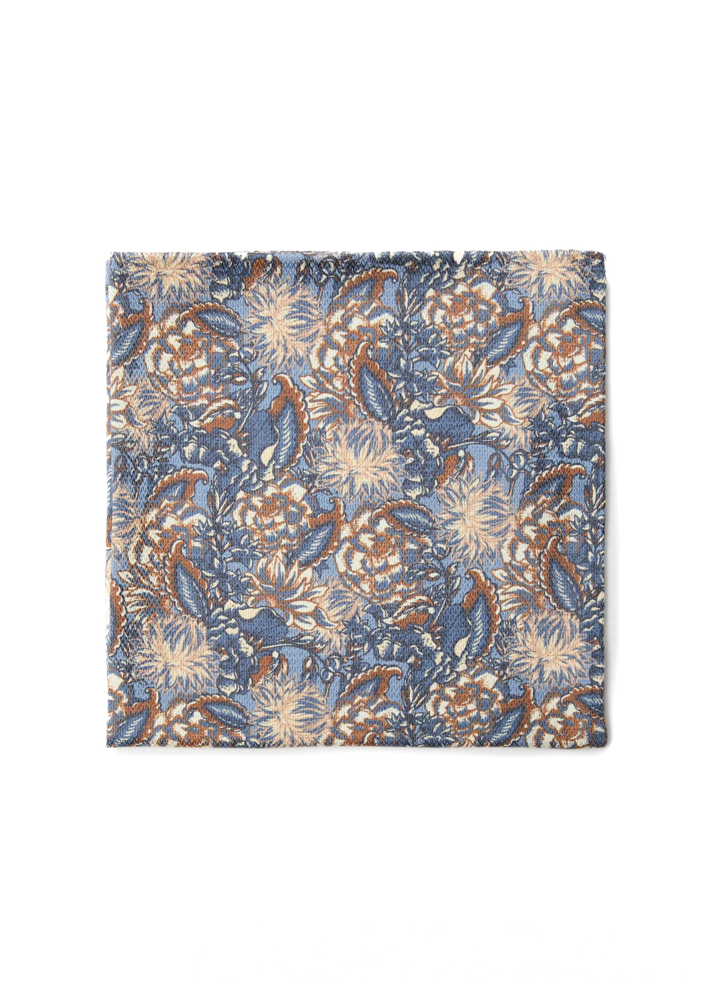 Mouchoir de poche beige à fleurs