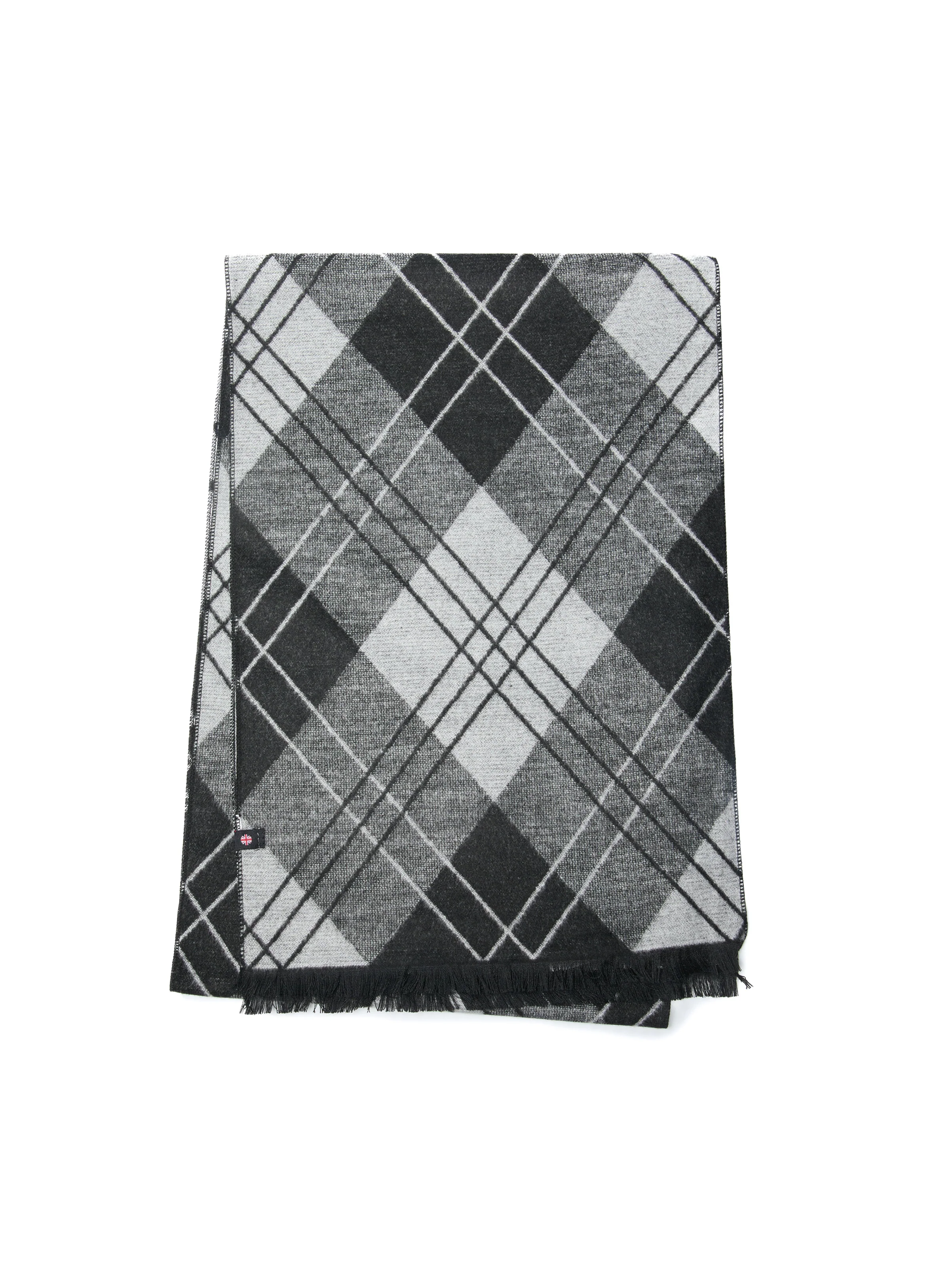 Foulard noir à motif argyle