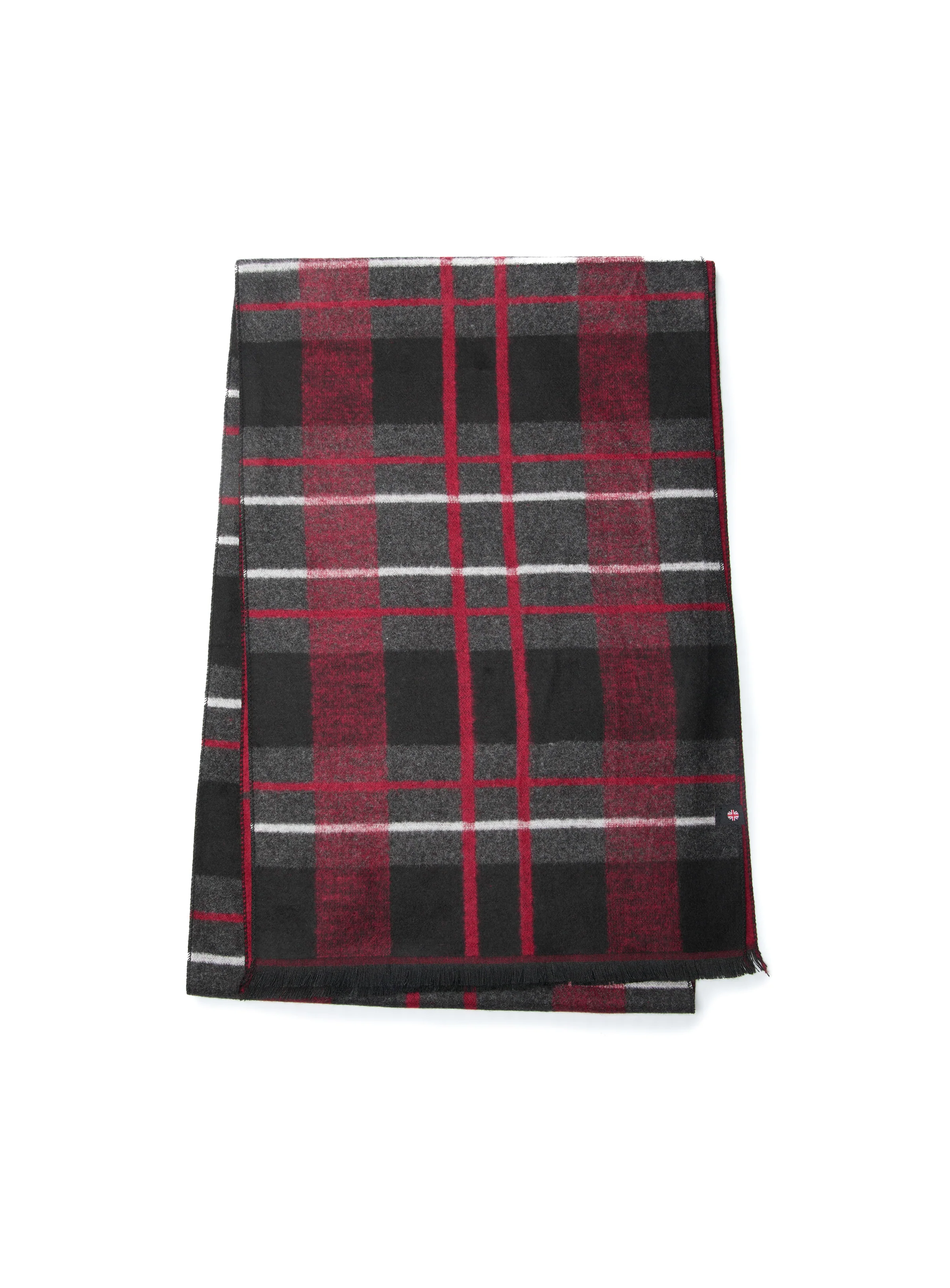 Foulard réversible à carreaux rouges et noirs