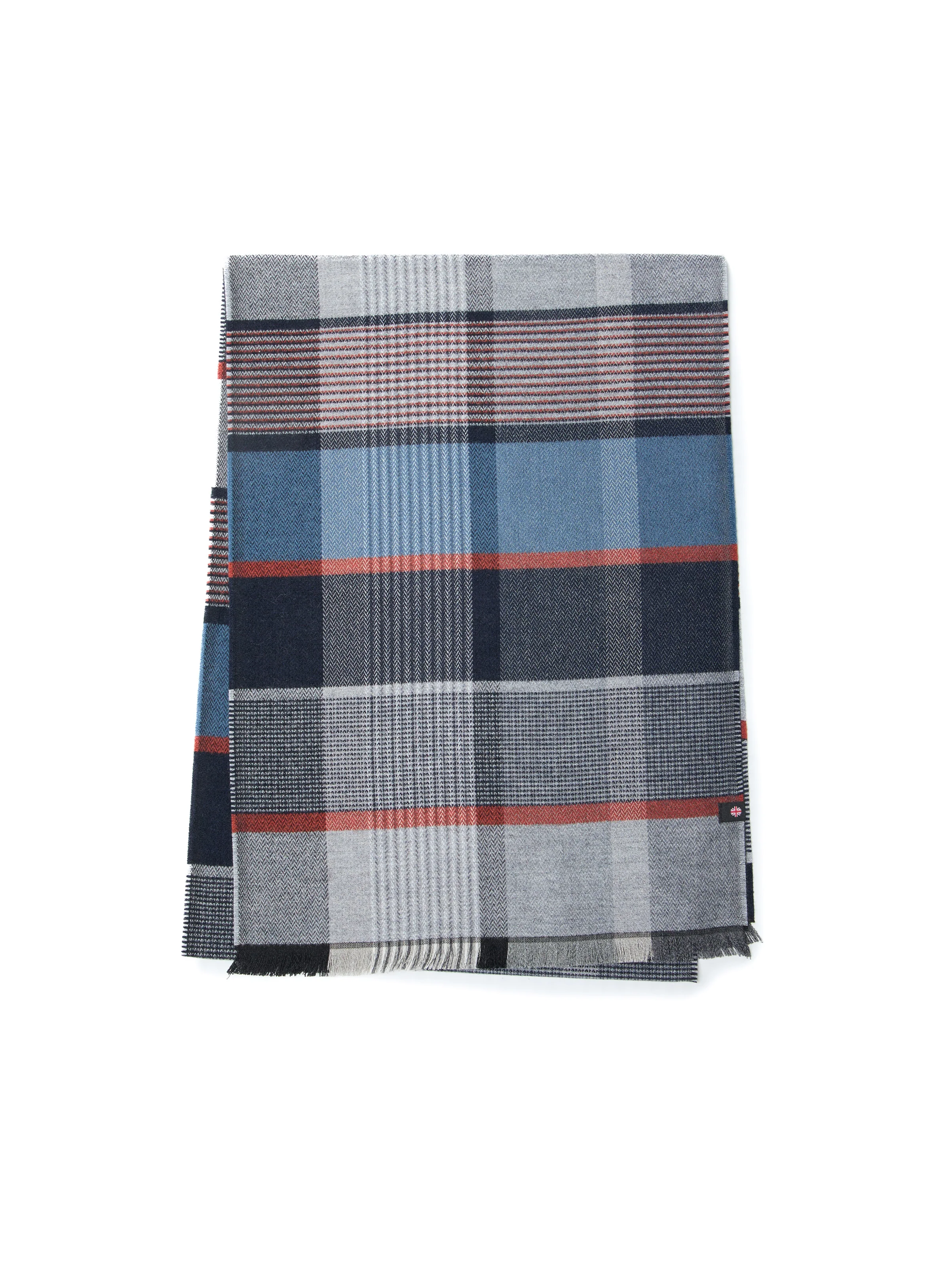 Foulard marine à carreaux