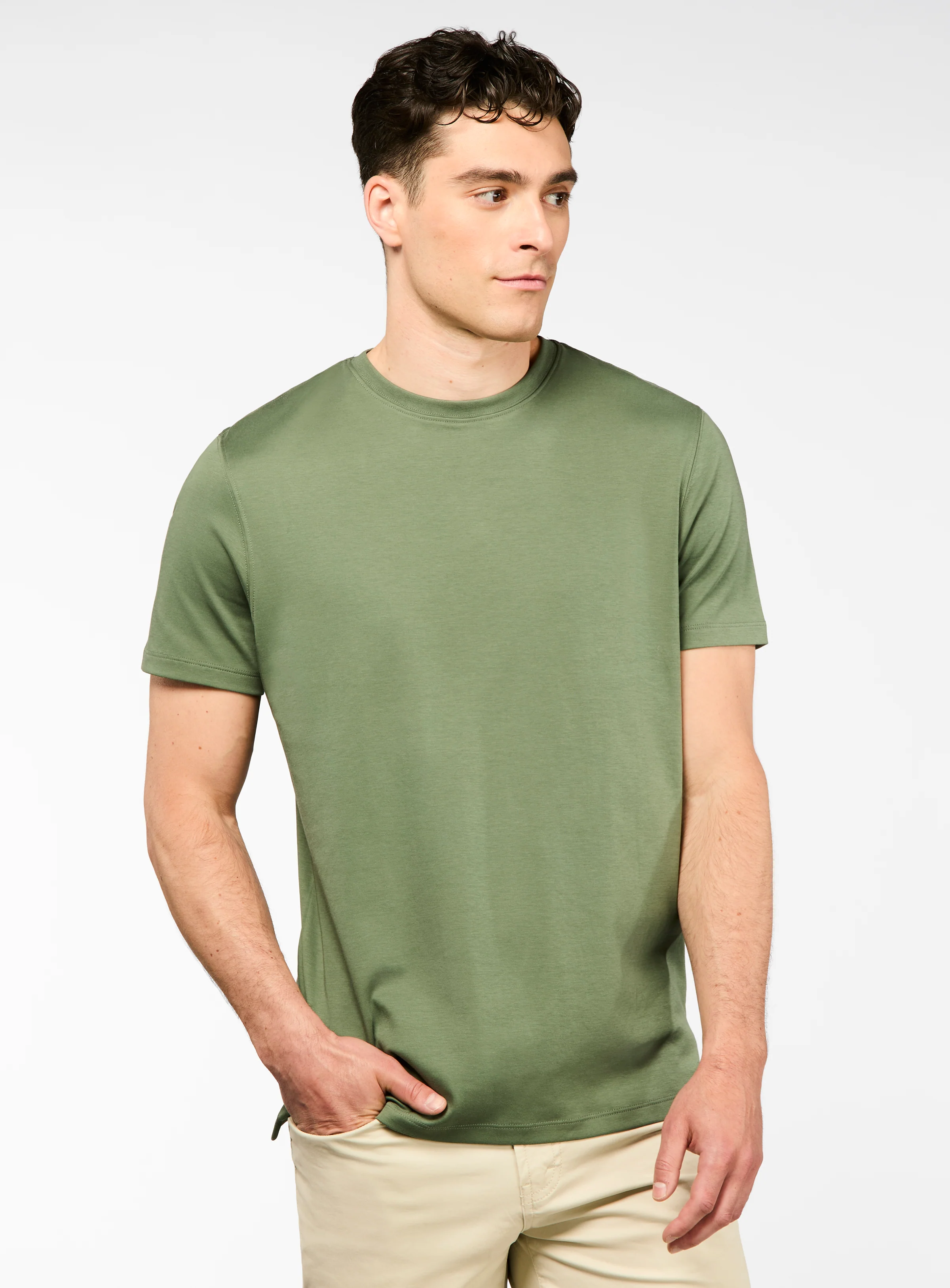 T-shirt col rond en coton pima - Image 16