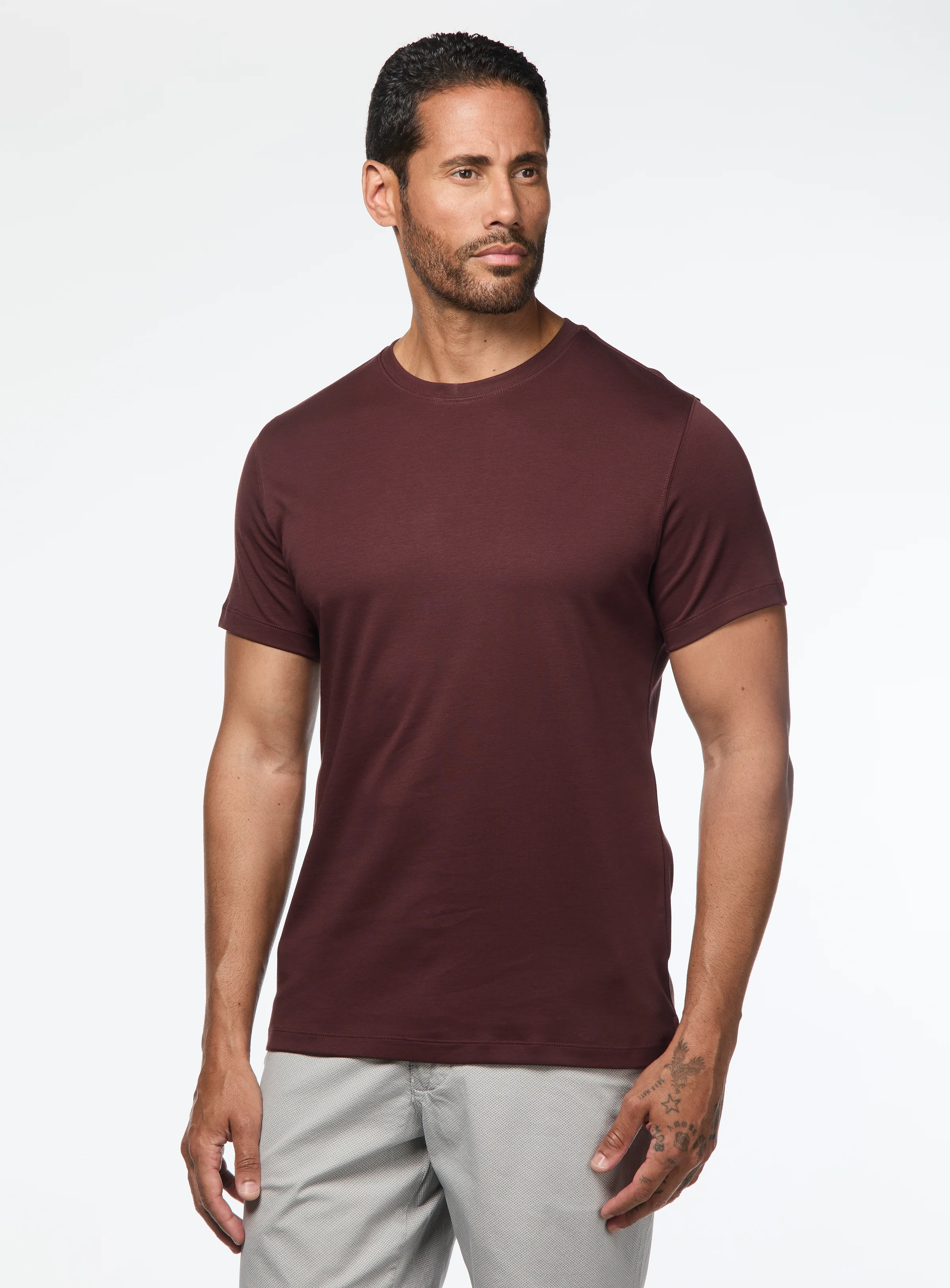 T-shirt col rond en coton pima - Image 4