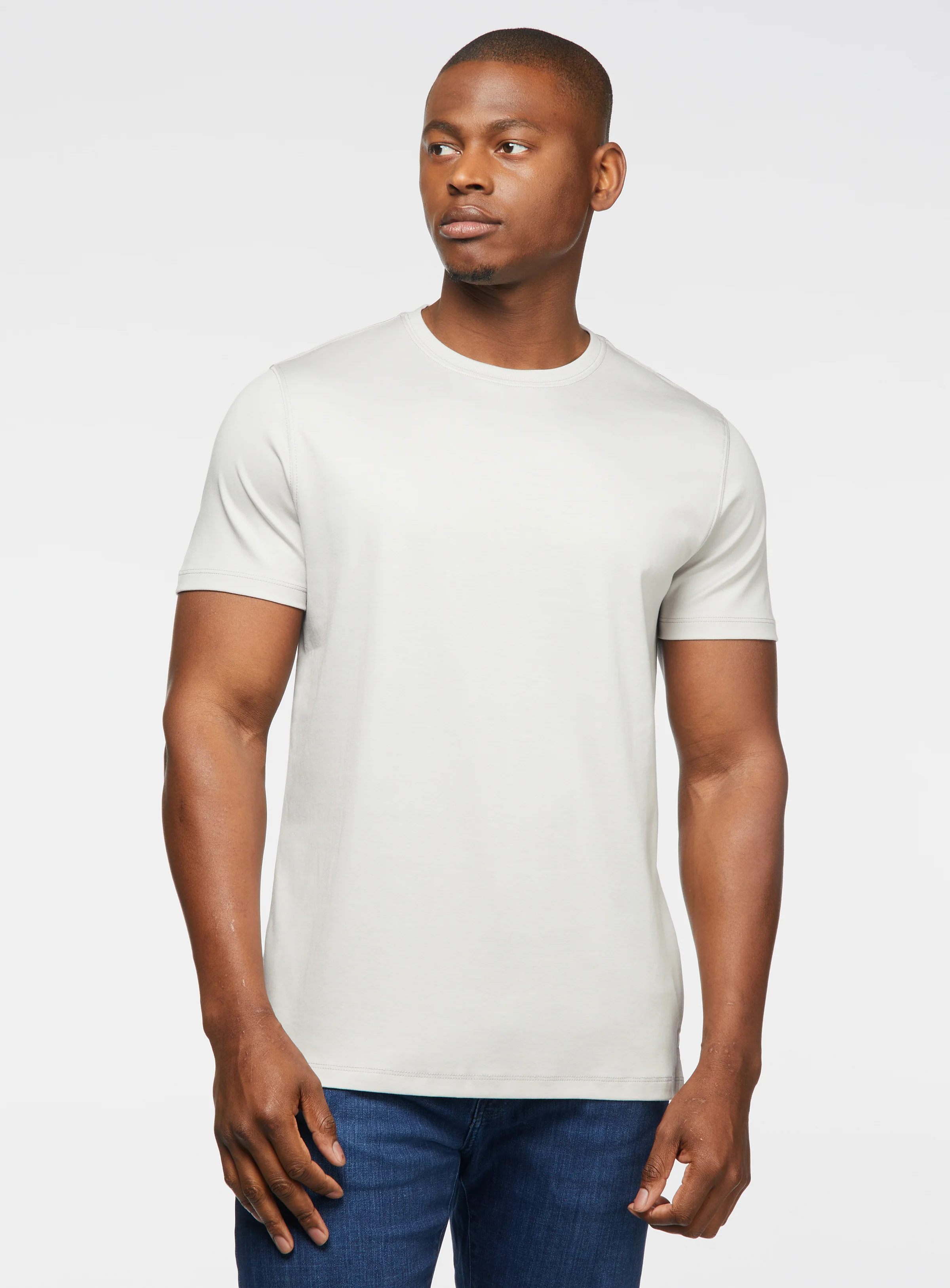 T-shirt col rond en coton pima - Image 6