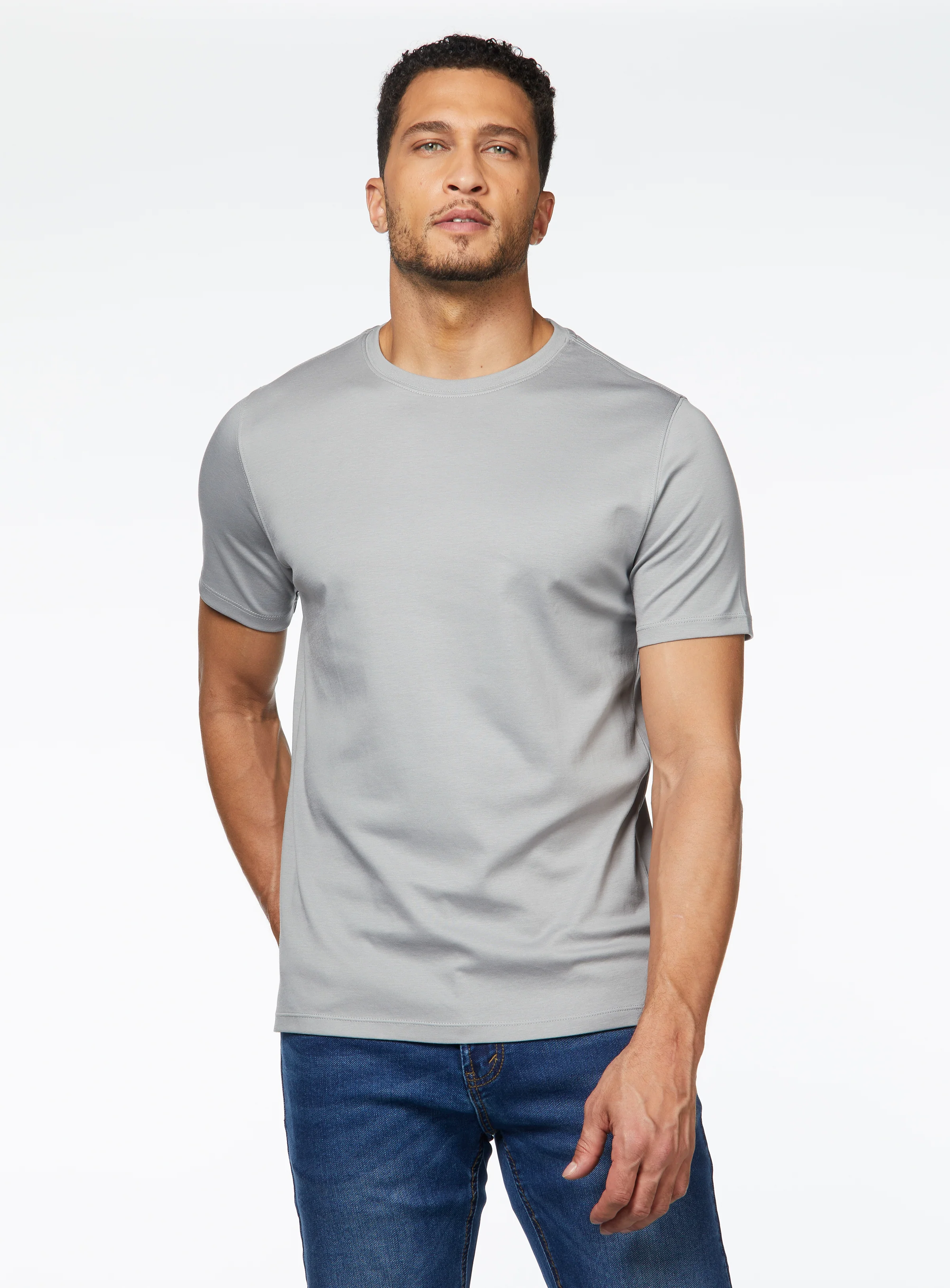T-shirt col rond en coton pima - Image 9