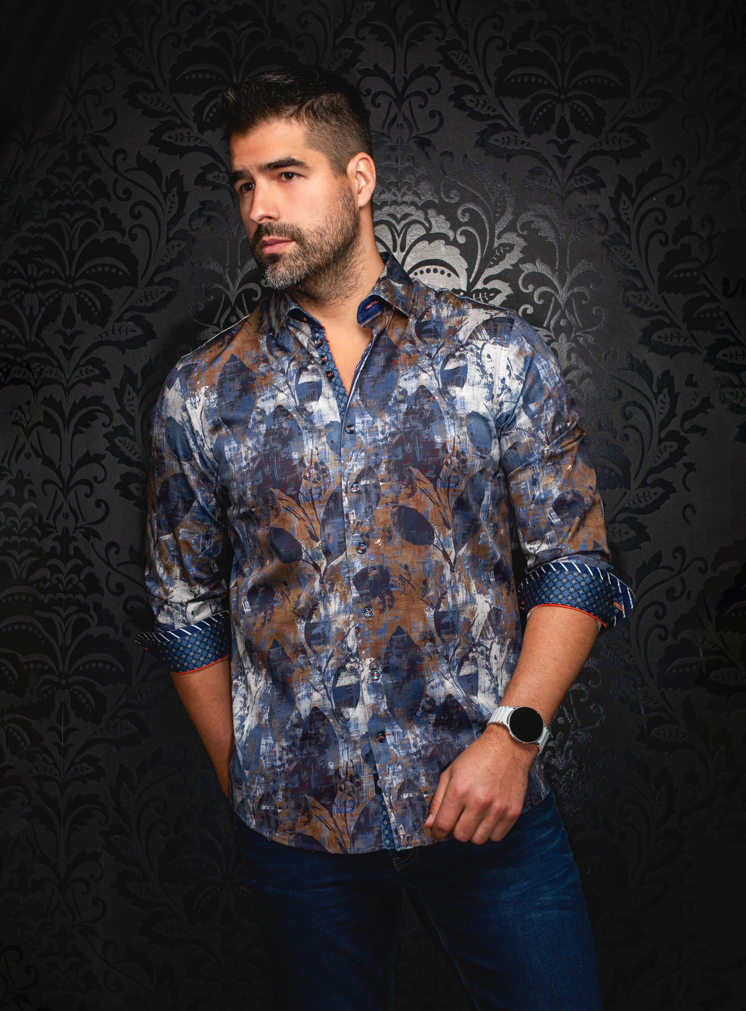 Chemise à motif de feuilles 'Jasper' - Image 2