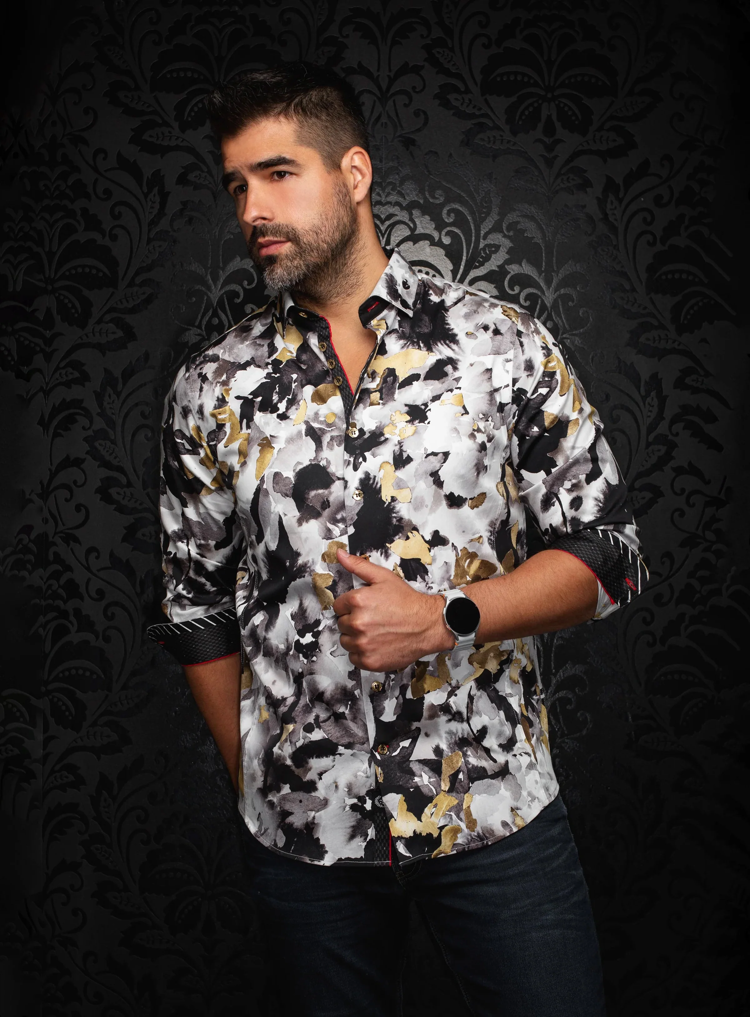 Chemise à motif aquarelle 'Magnus' - Image 2
