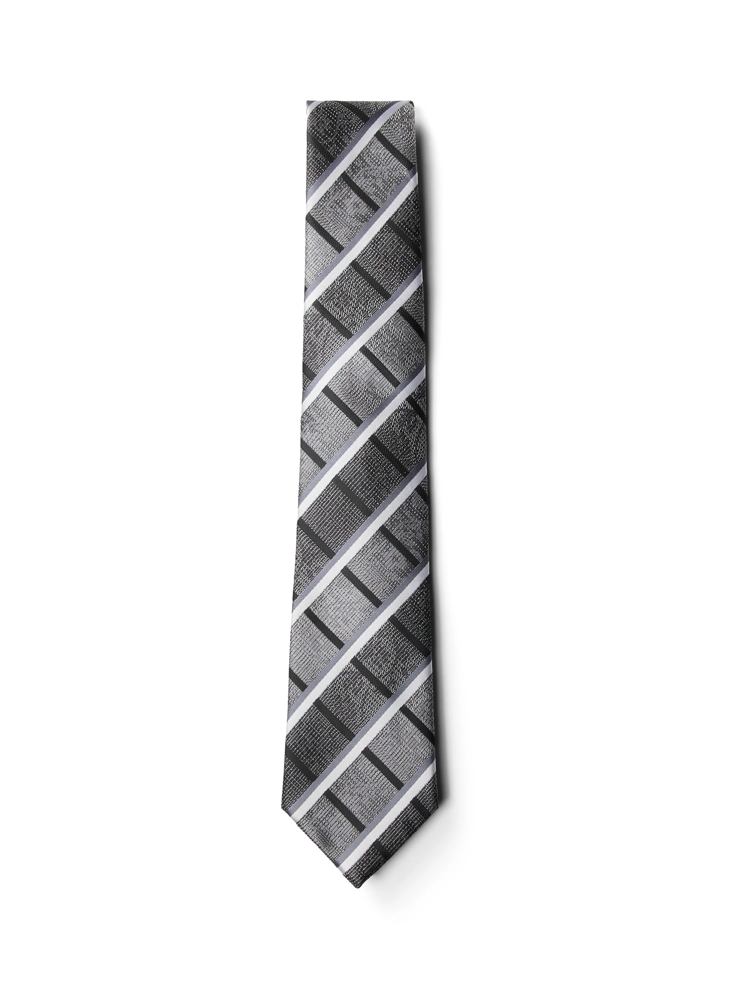 Cravate à motif de gros carrés